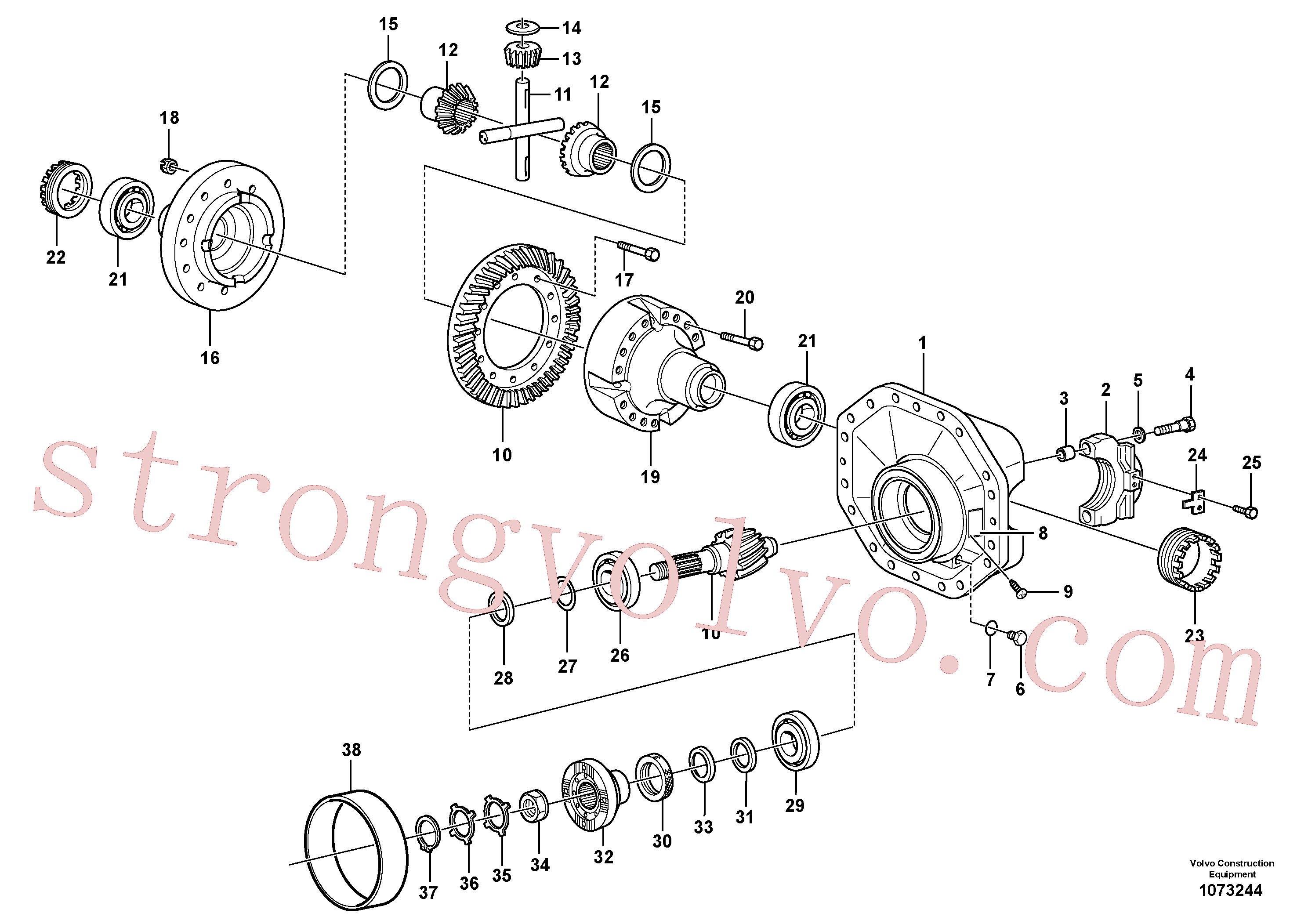 VOE4870248 Volvo Transmissão final(1073244 Montagem)