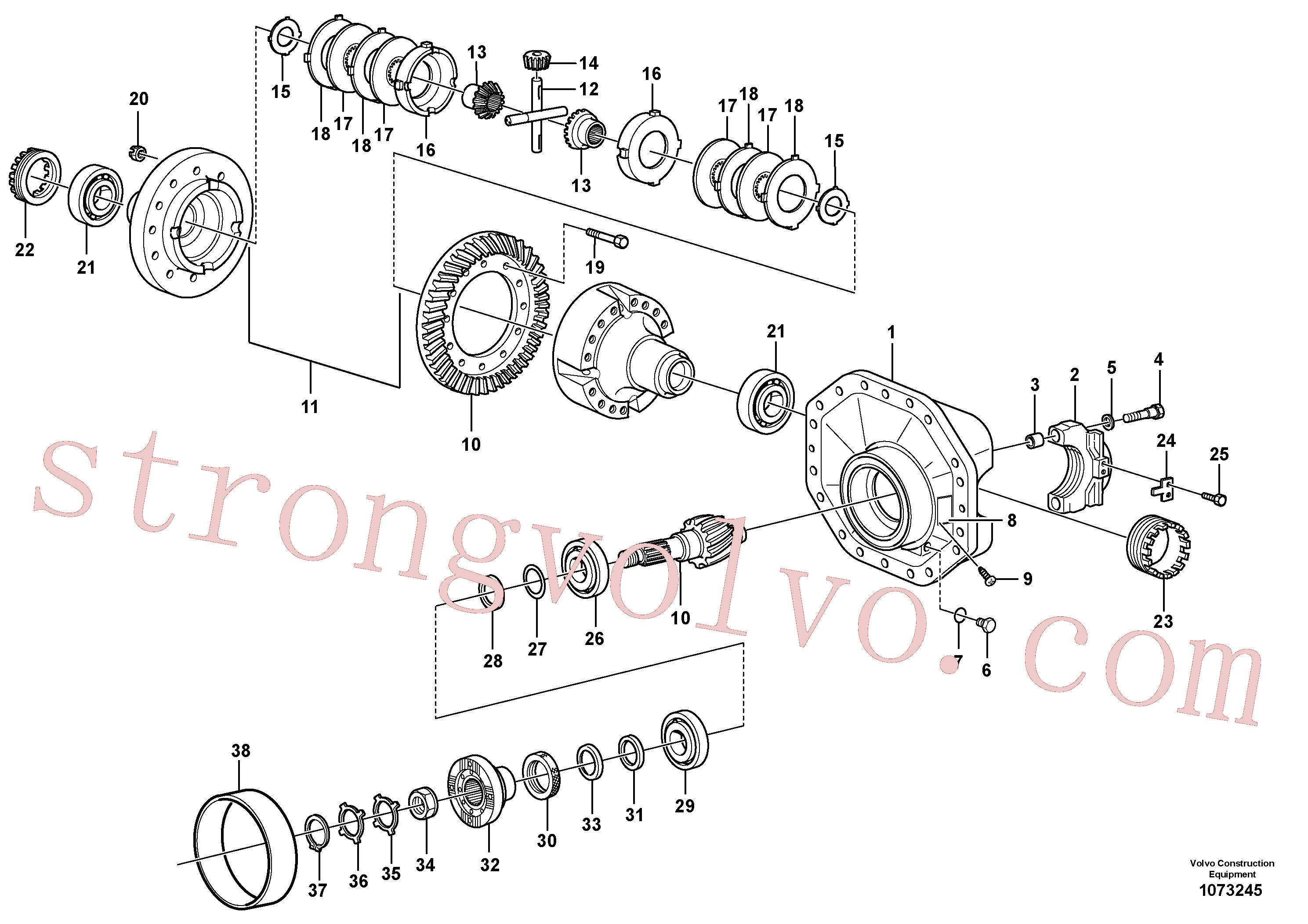 VOE11034830 Volvo Transmissão final(1073245 Montagem)
