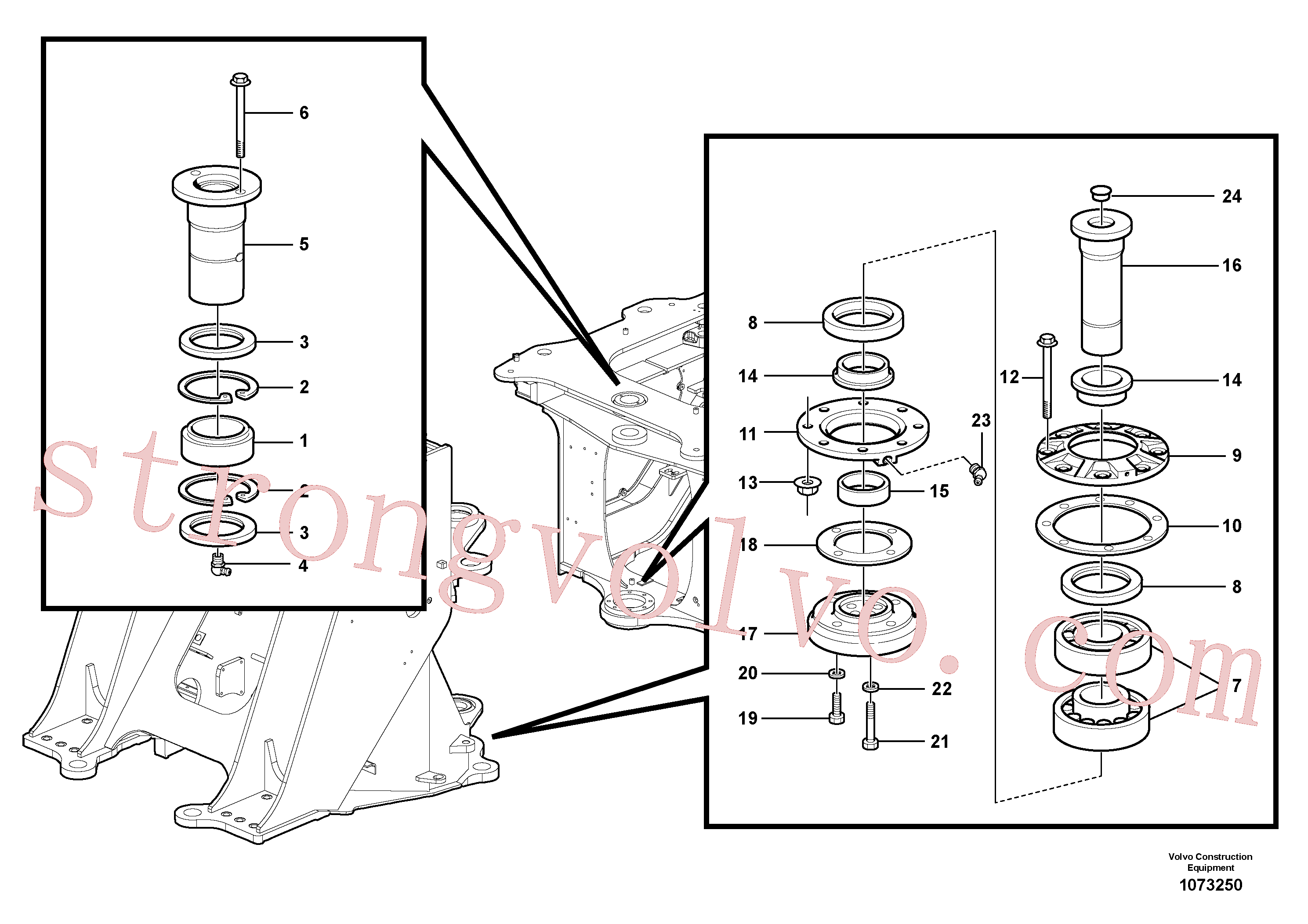 VOE60113121 Volvo Tirante da estrutura(1073250 Montagem)