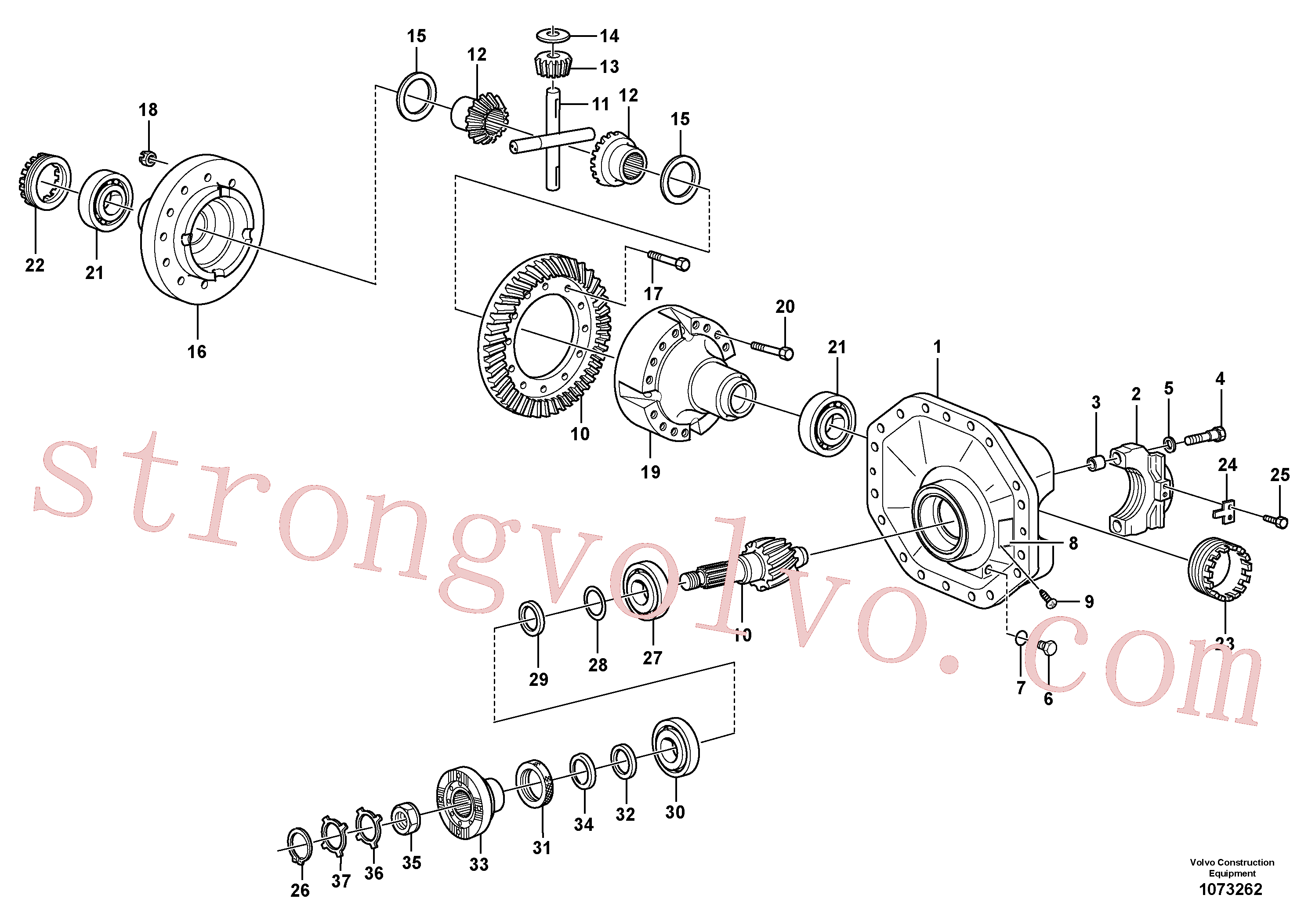 VOE4870248 Volvo Transmissão final(1073262 Montagem)