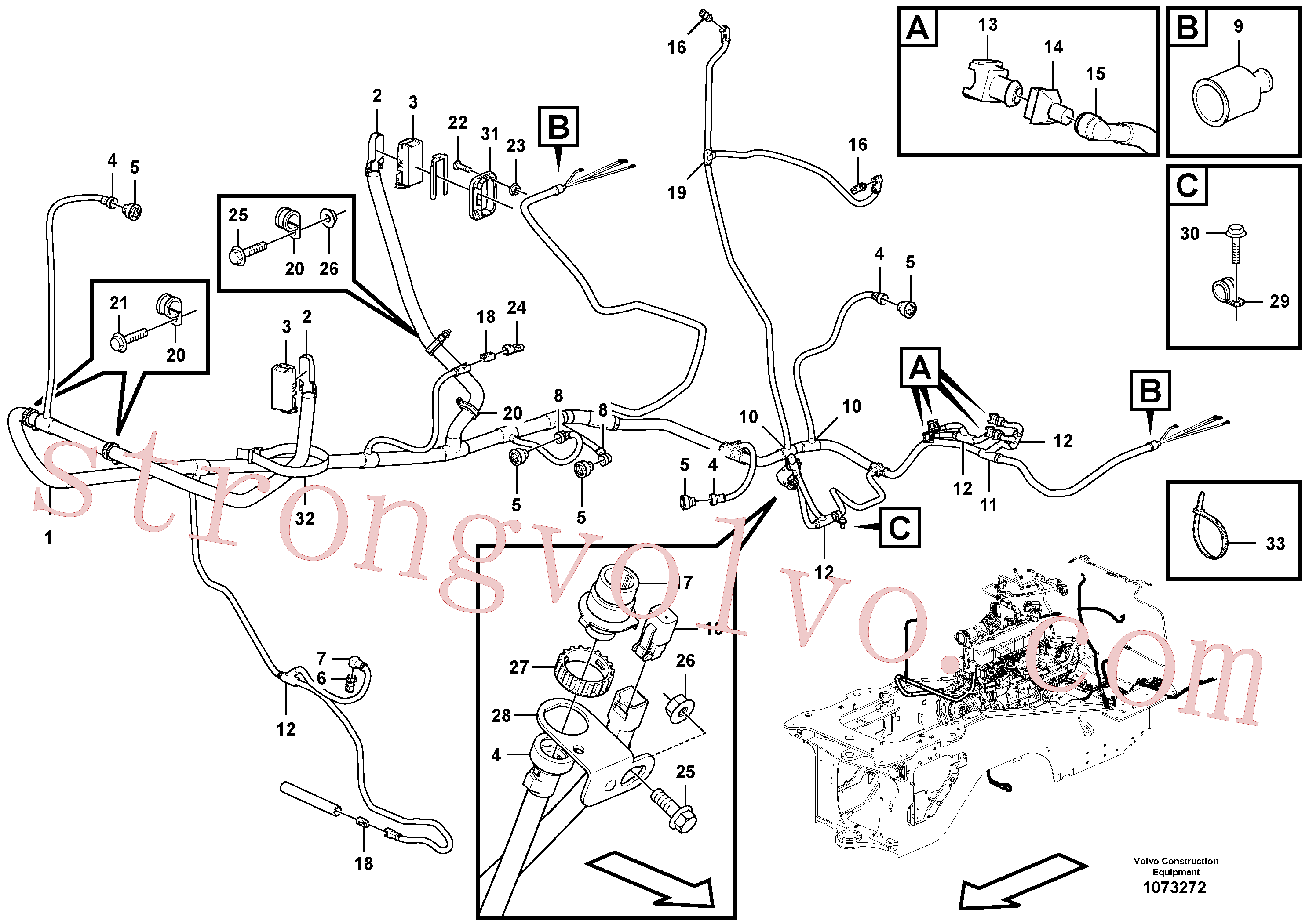 Volvo Montagem VOE20554674 Adaptador Acessórios