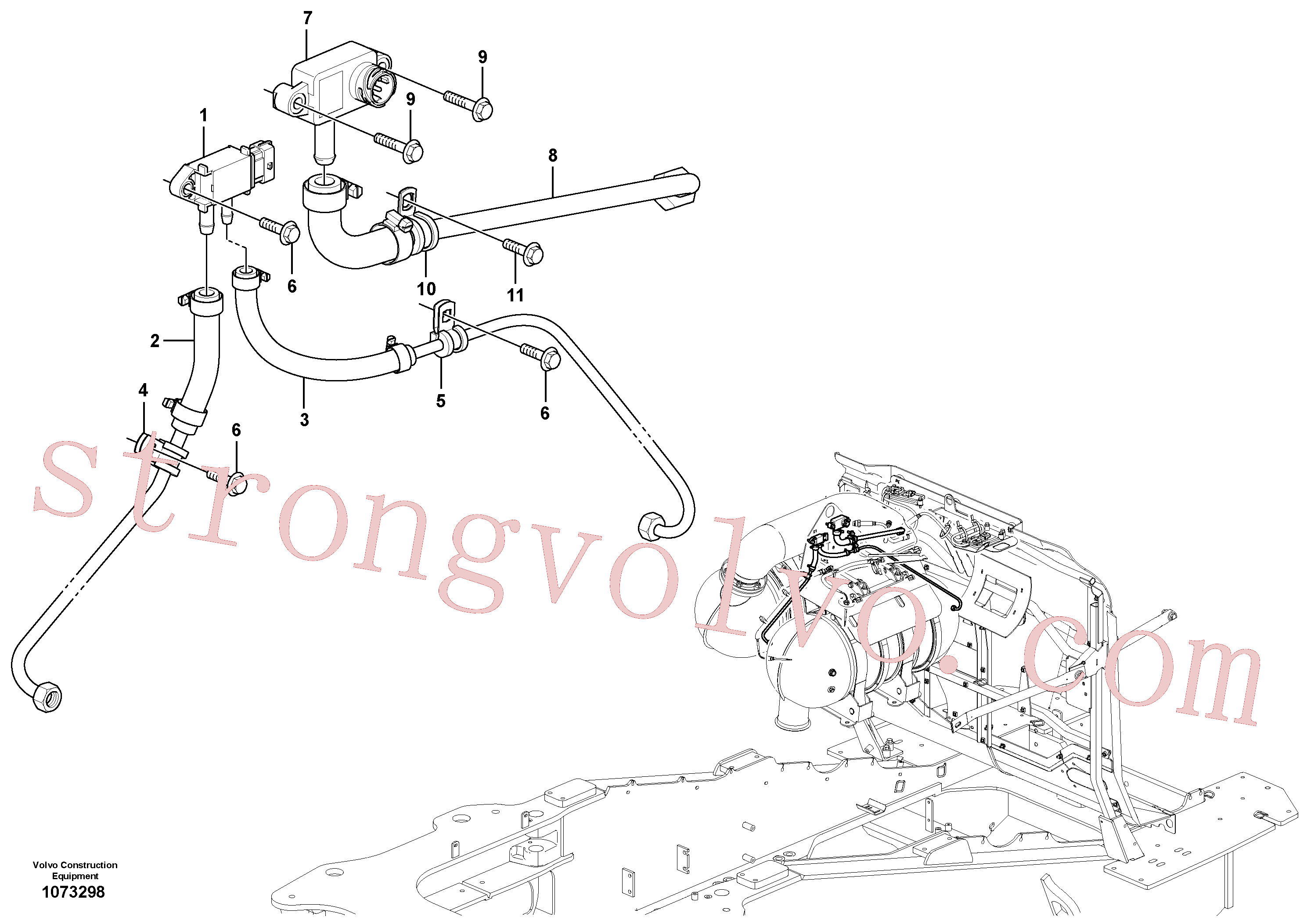 VOE60113072 Parafuso flangeado Inscreva-se para Volvo Acessórios para escavadeira