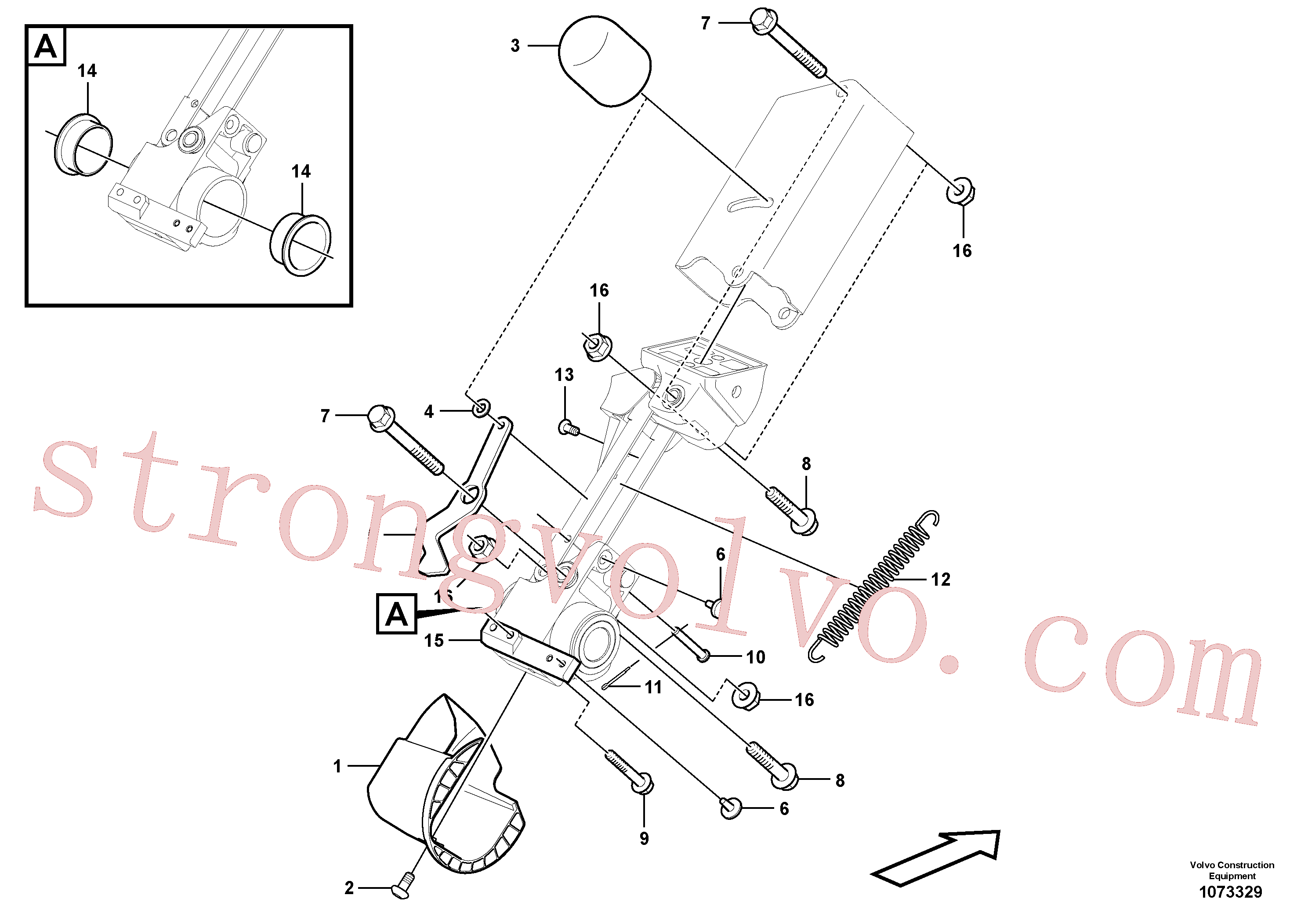 VOE994784 Volvo Mecanismo de libertação(1073329 Montagem)