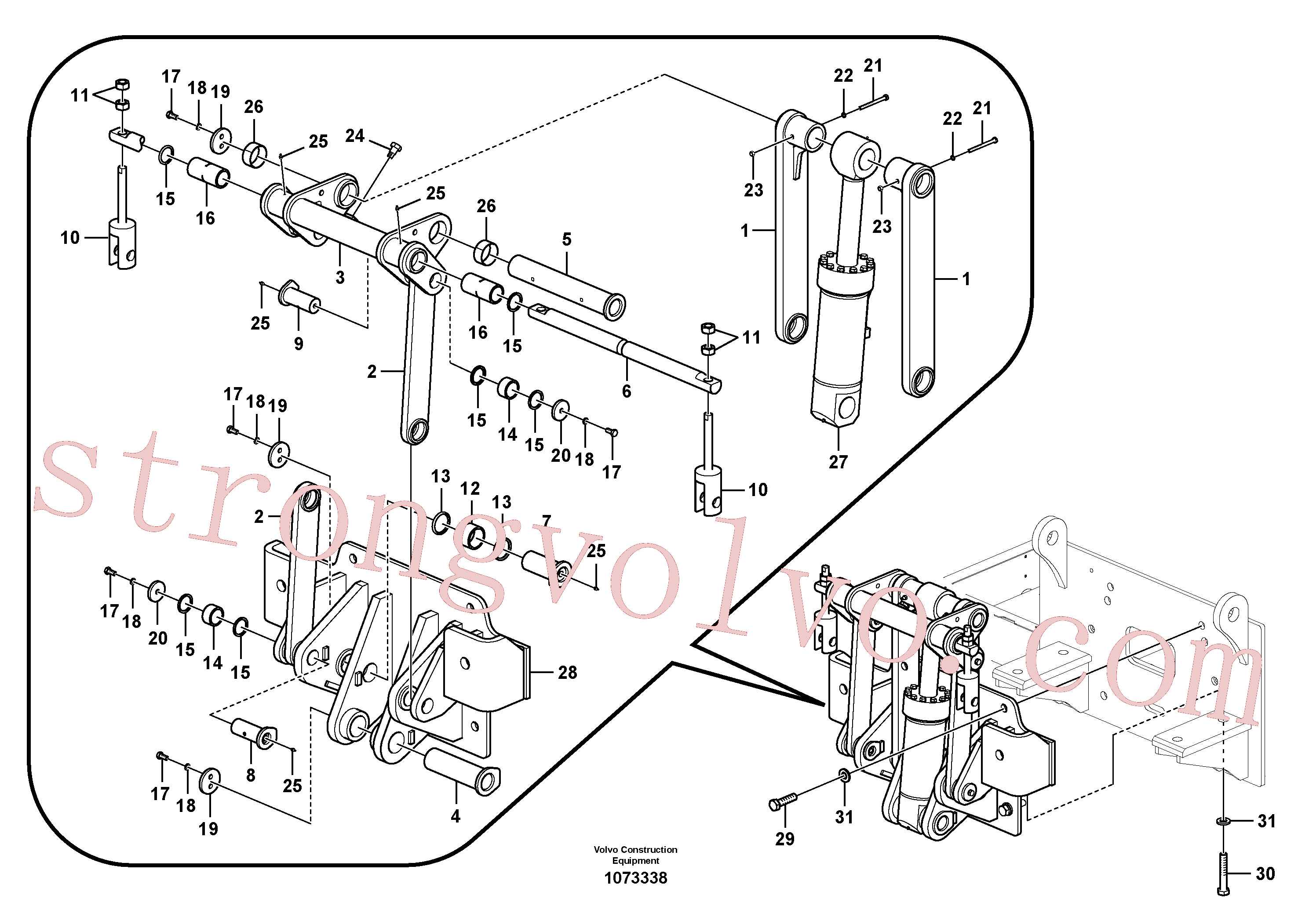 SA9011-23026 Volvo Contrapesos, remoção(1073338 Montagem)