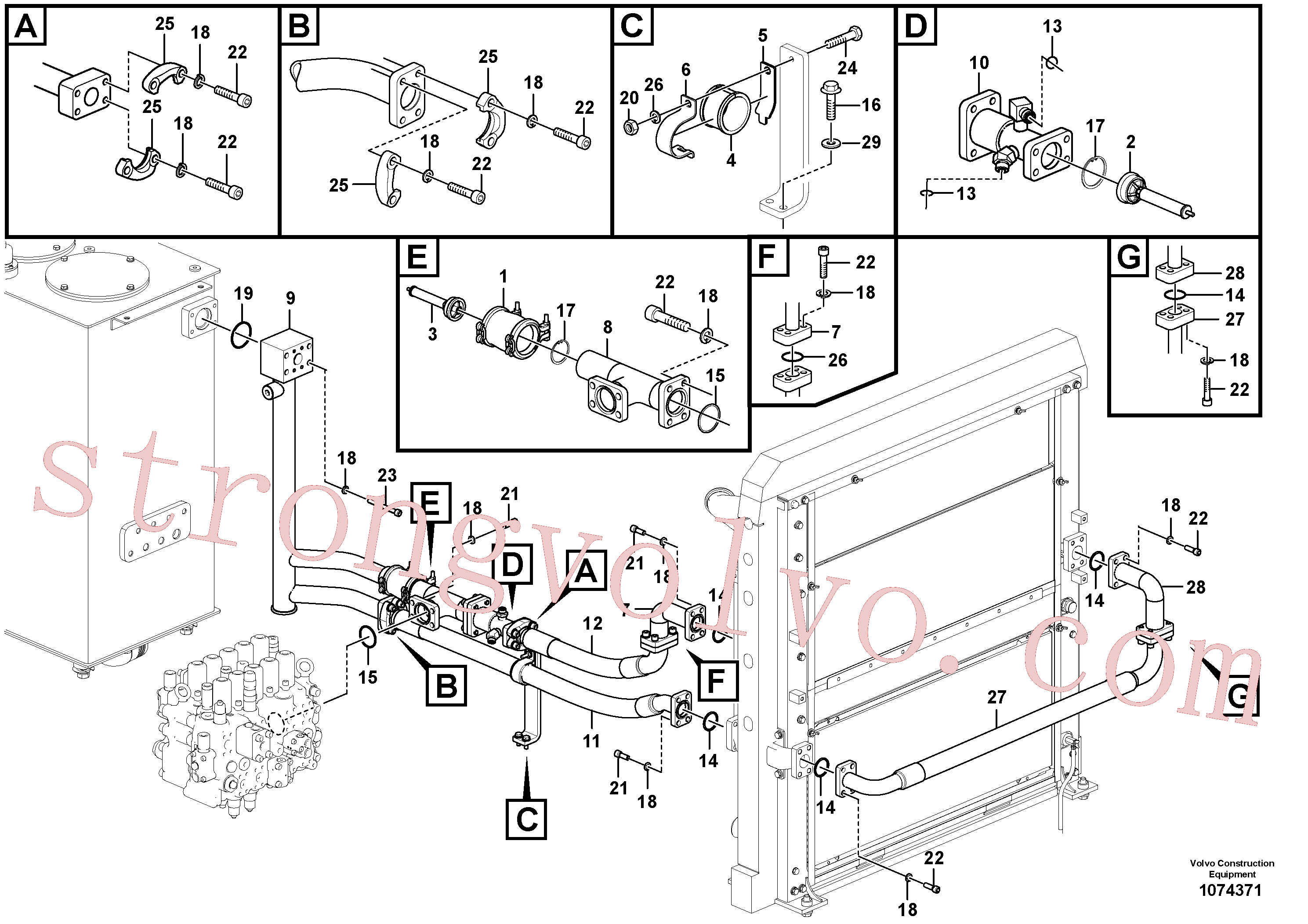 Volvo VOE14531084 Válvula Volvo Acessórios para escavadeira