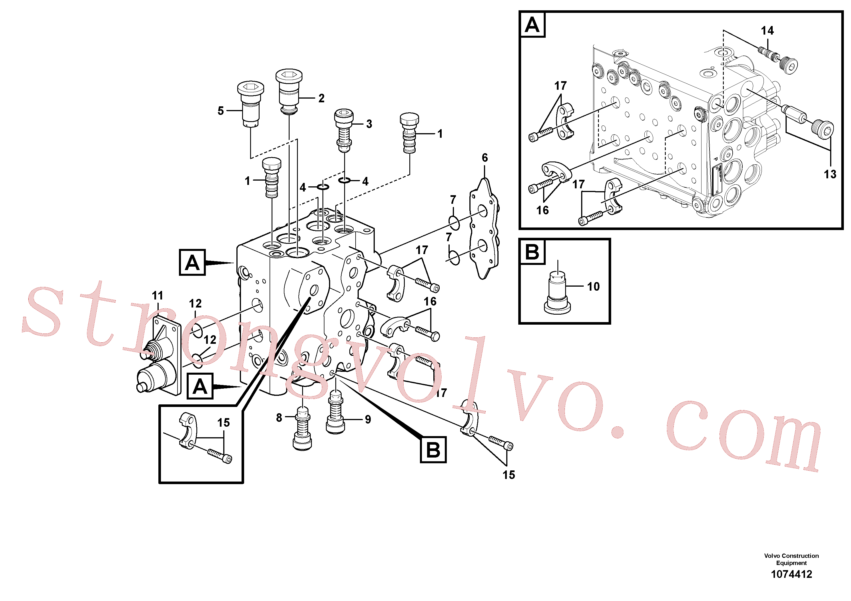 Atacado VOE15165285 Válvula restrição Volvo escavadeira