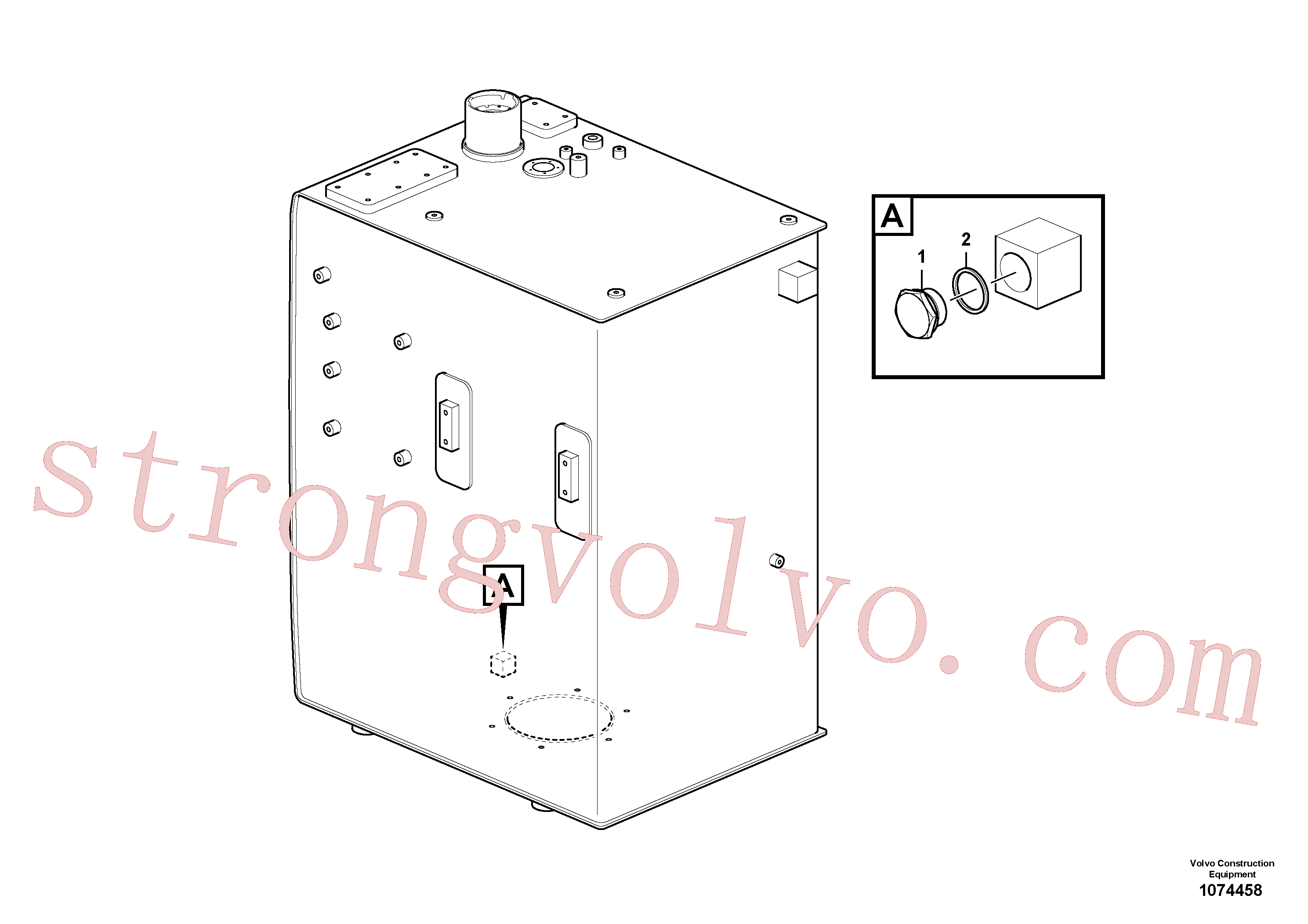 VOE914394 Volvo Bomba de enchimento do combustível com detalhes de montagem(1074458 Montagem)