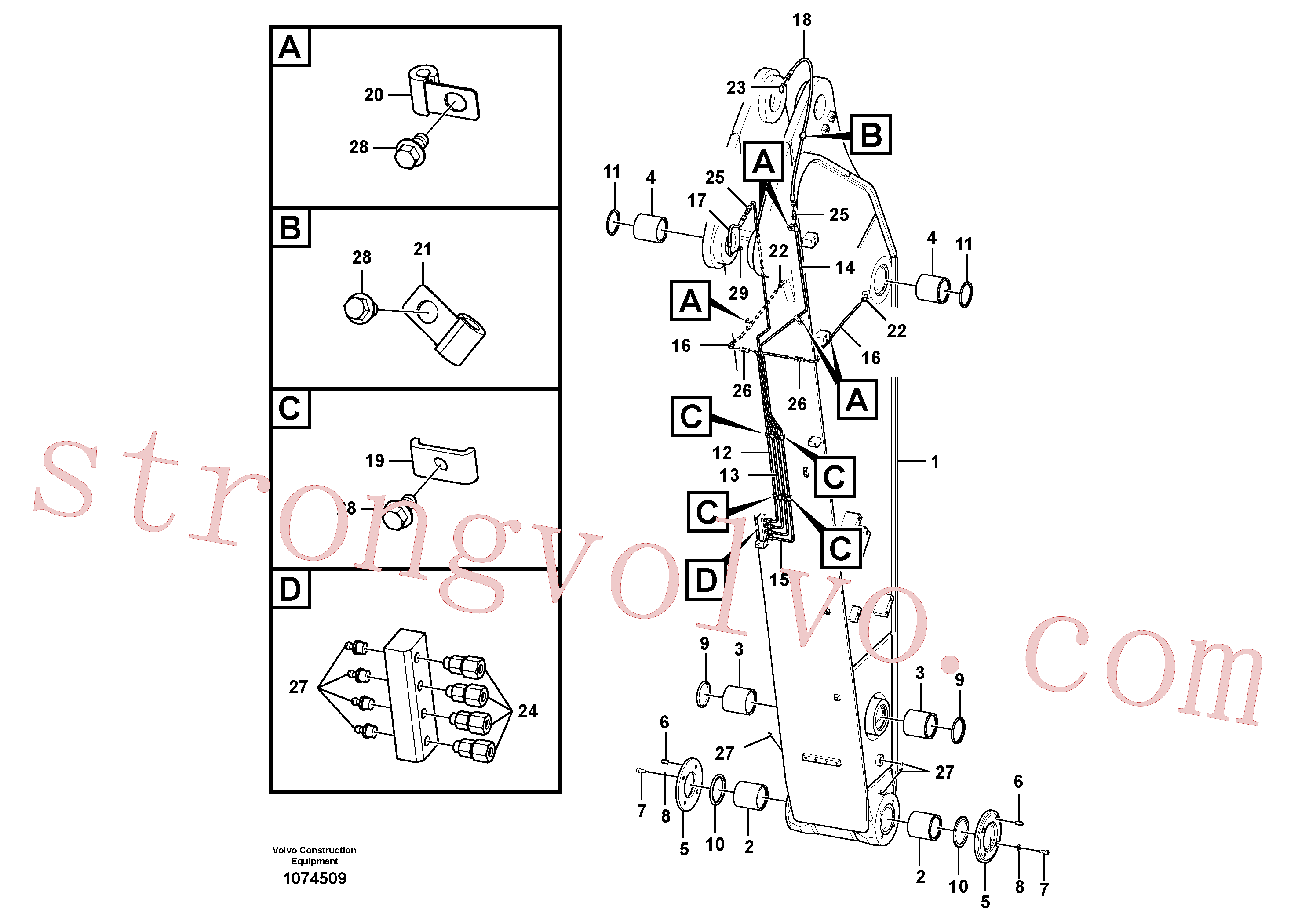 VOE14548623 Pipe Volvo escavadeira