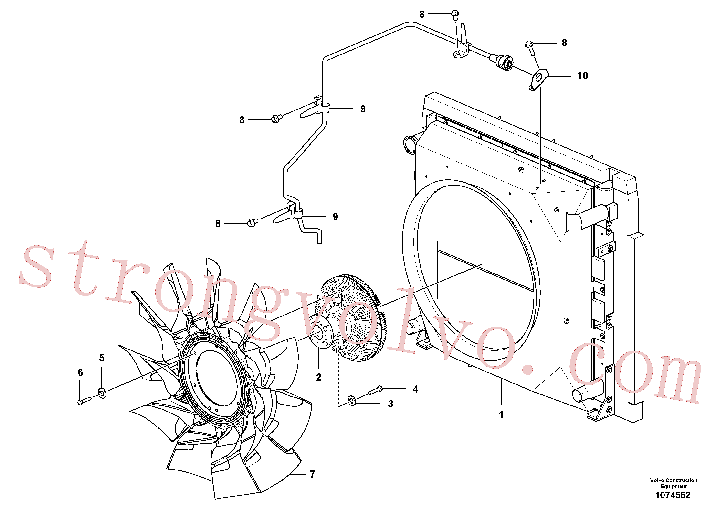 VOE997420 Volvo Sistema de arrefecimento(1074562 Montagem)