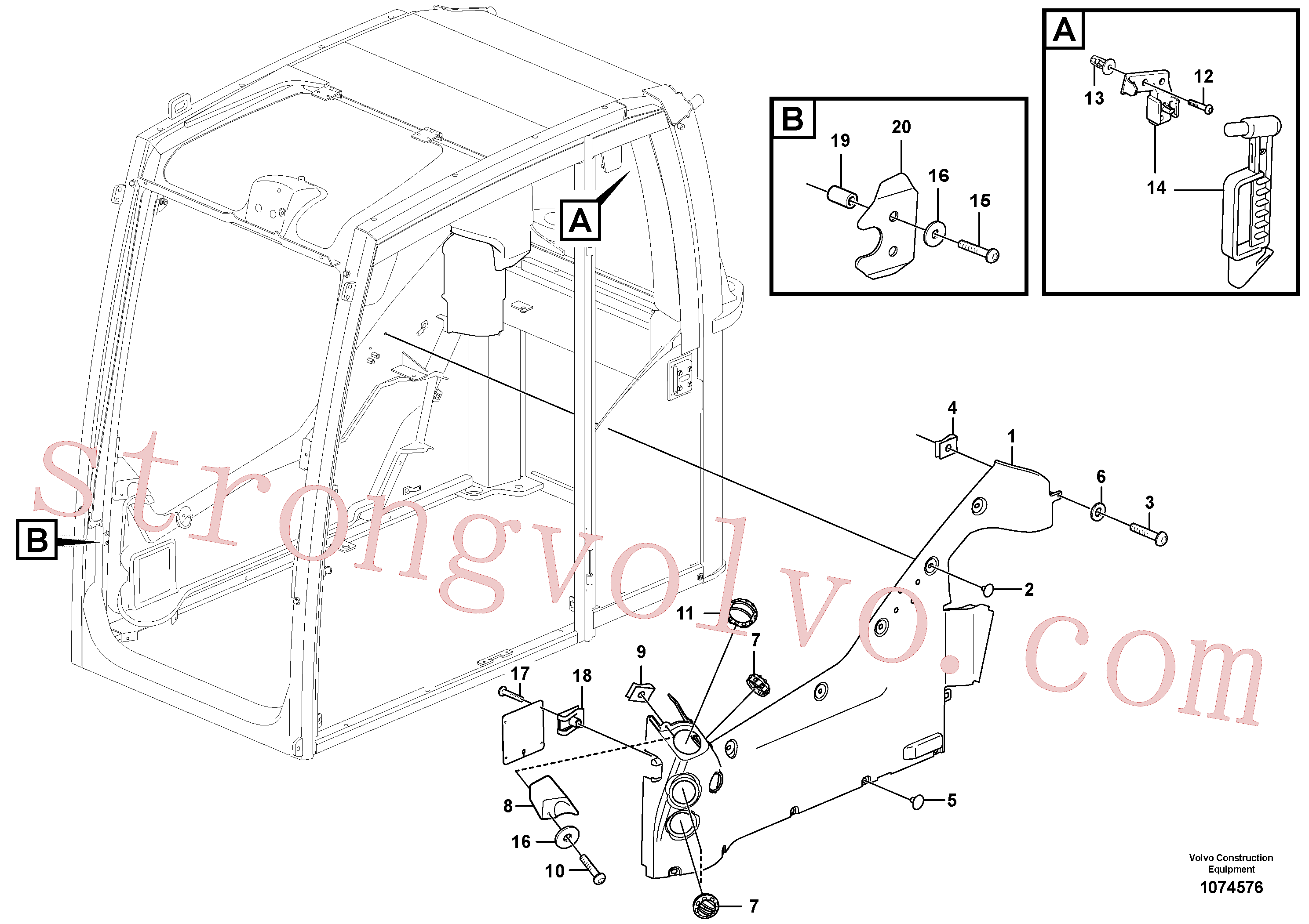 VOE997501 Volvo Componentes internos(1074576 Montagem)
