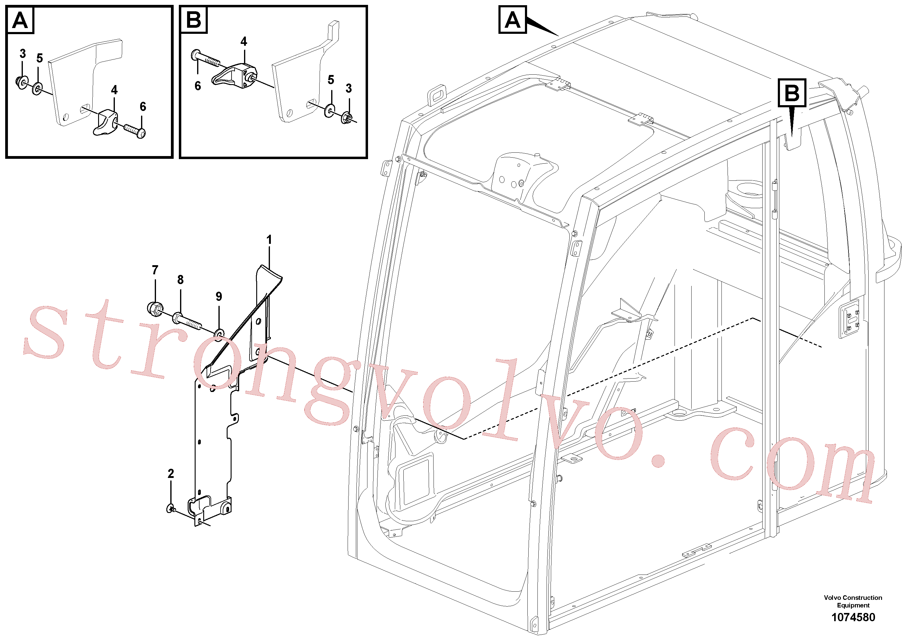 VOE11204984 Capa proteção Volvo escavadeira