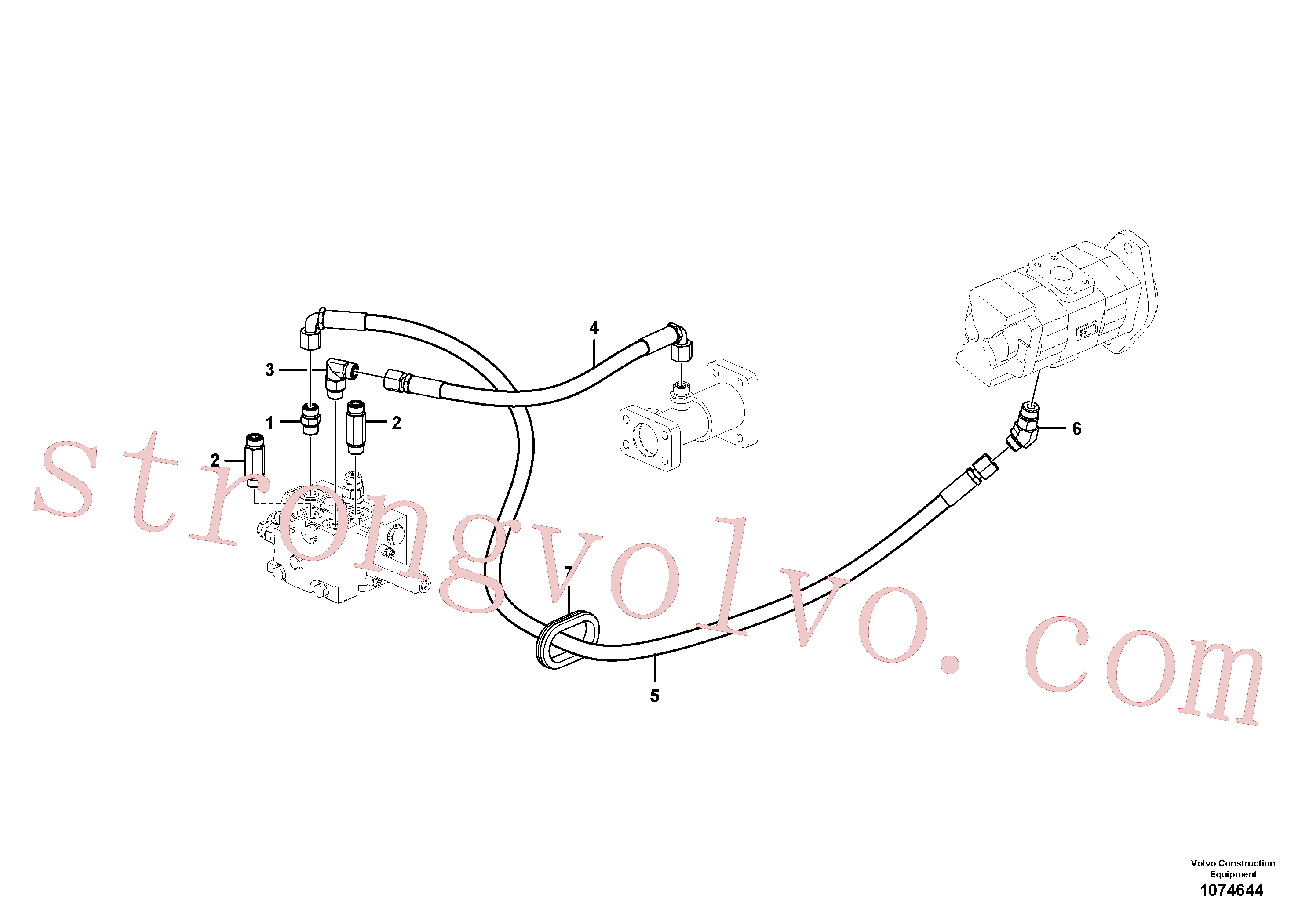 VOE937697 Cotovelo Volvo escavadeira