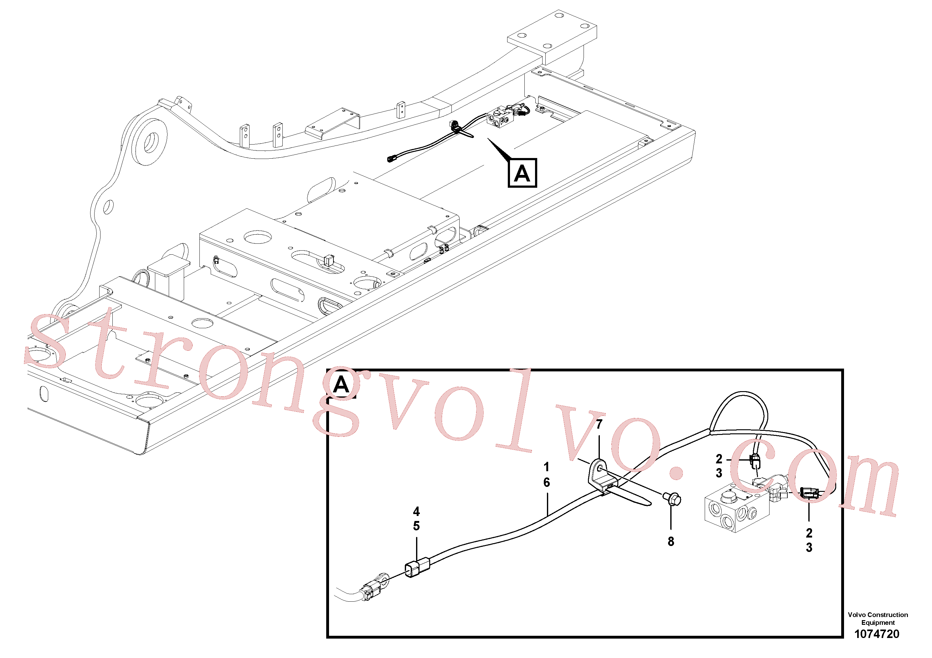 VOE11170006 Volvo Cablagem de ventilador reversível(1074720 Montagem)