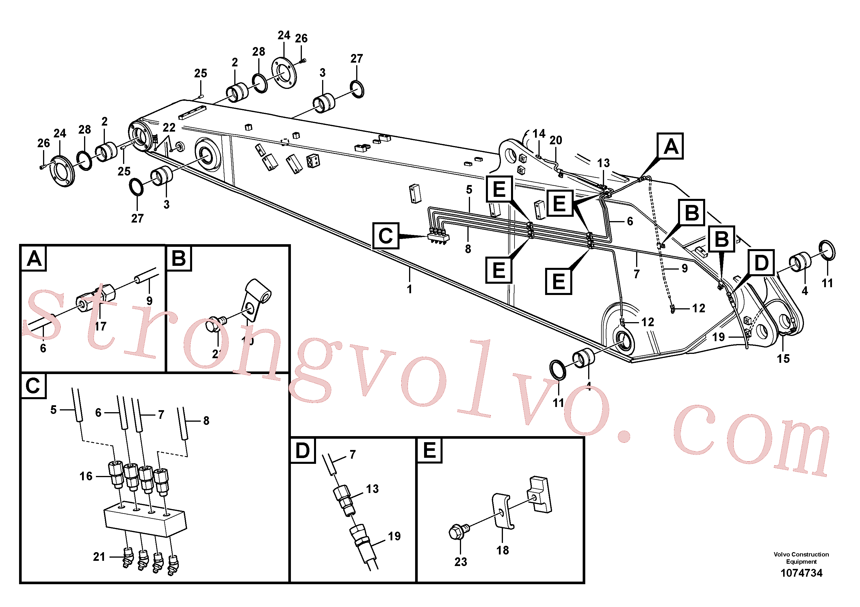 VOE14552354 Pipe Volvo escavadeira