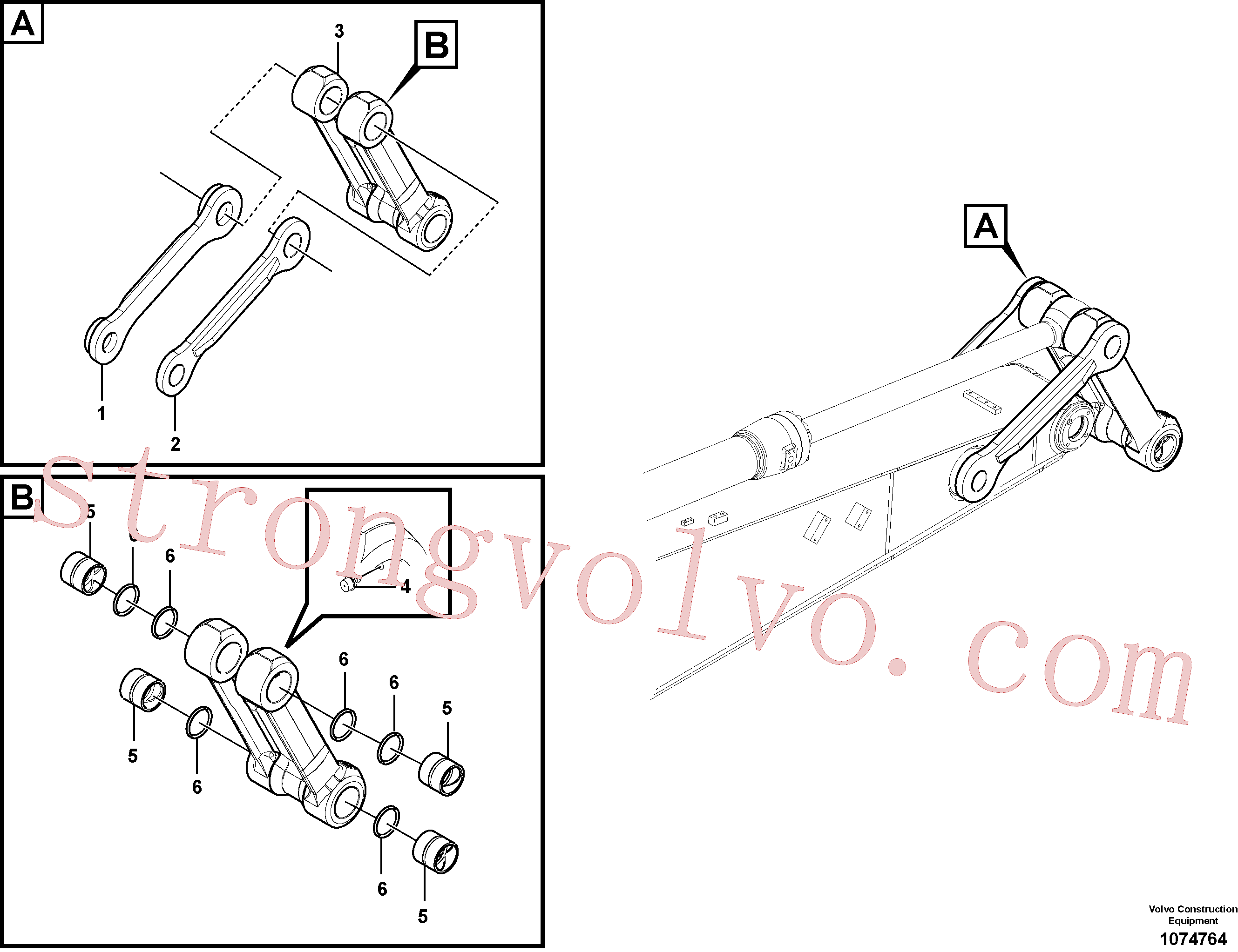 VOE14599677 Volvo Tirantes à haste de ligação(1074764 Montagem)