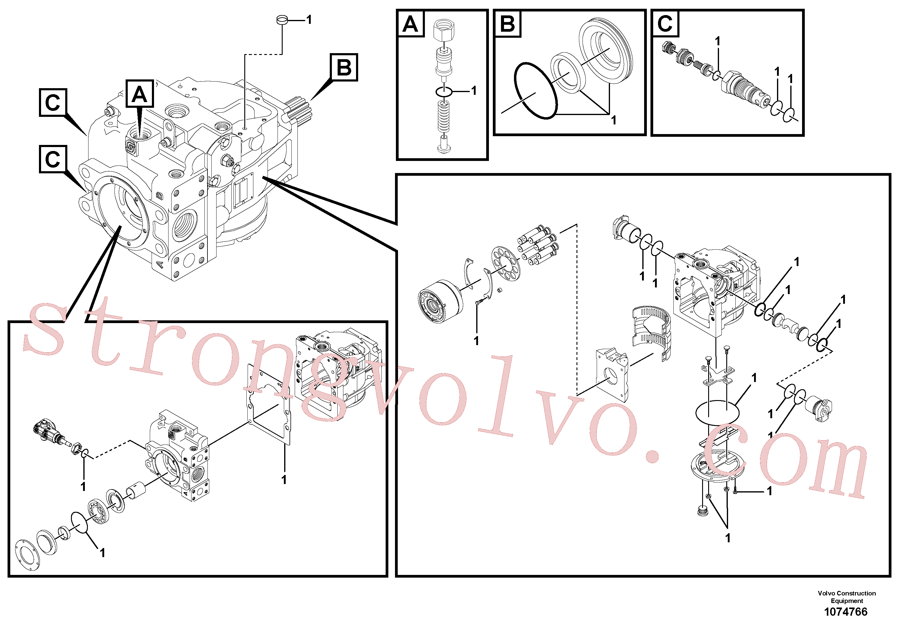 VOE17248315 Volvo Bomba de propulsão(1074766 Montagem)