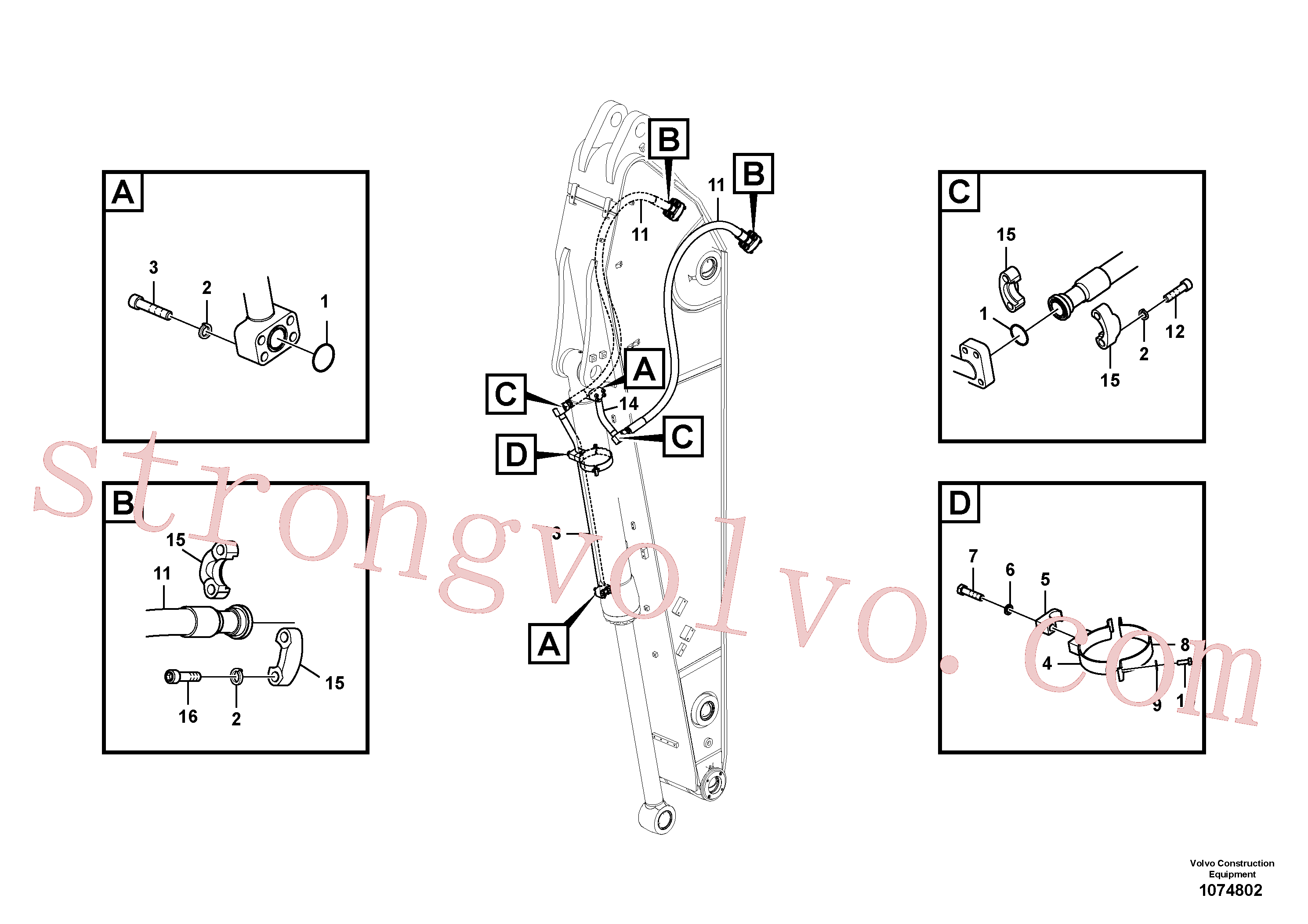Volvo Acessórios para escavadeira VOE14621089 Braçadeira Acessórios
