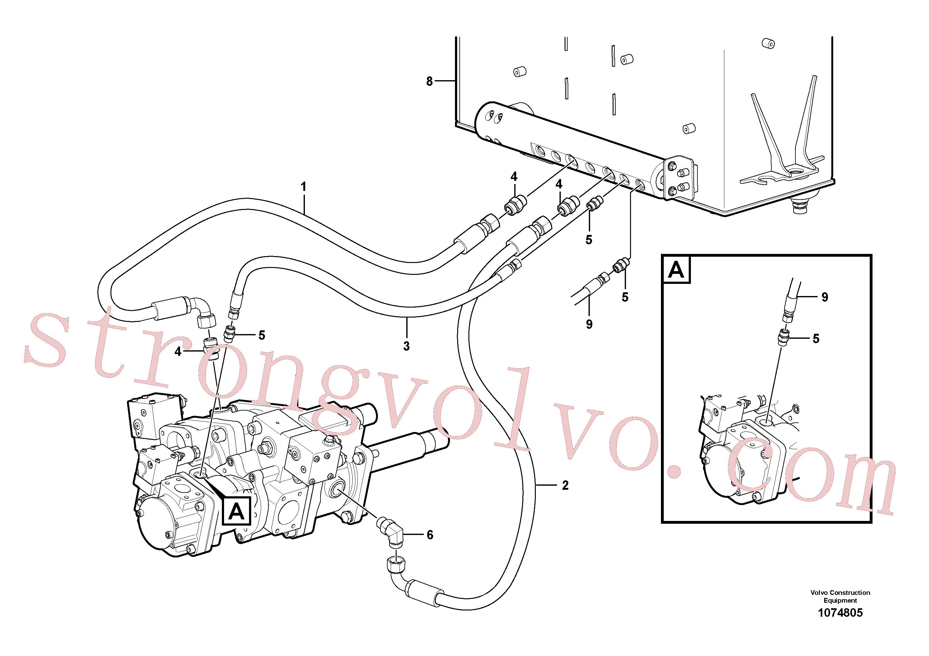Volvo Acessórios para escavadeira VOE17229439 Niple Acessórios