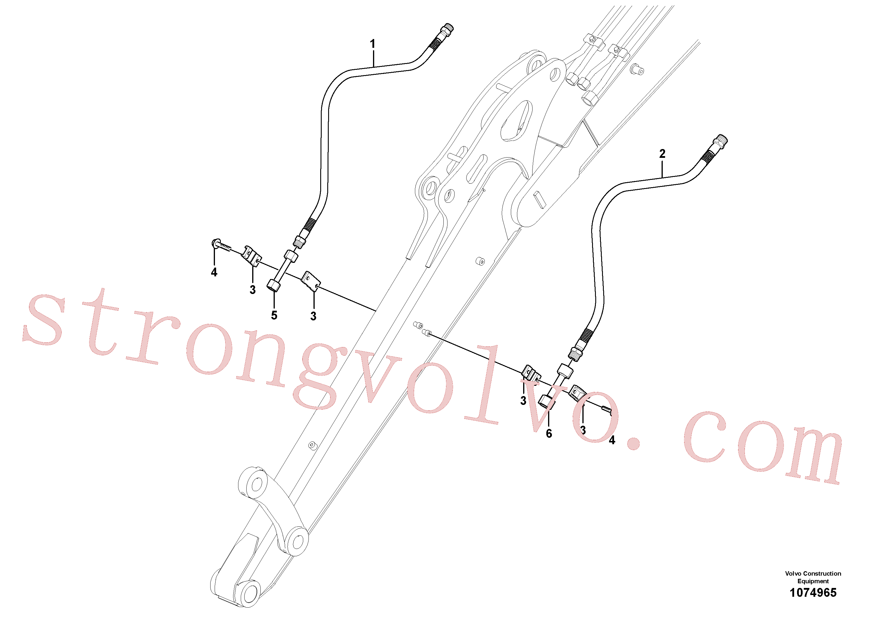 Atacado VOE11808914 Mangueira completa Volvo escavadeira