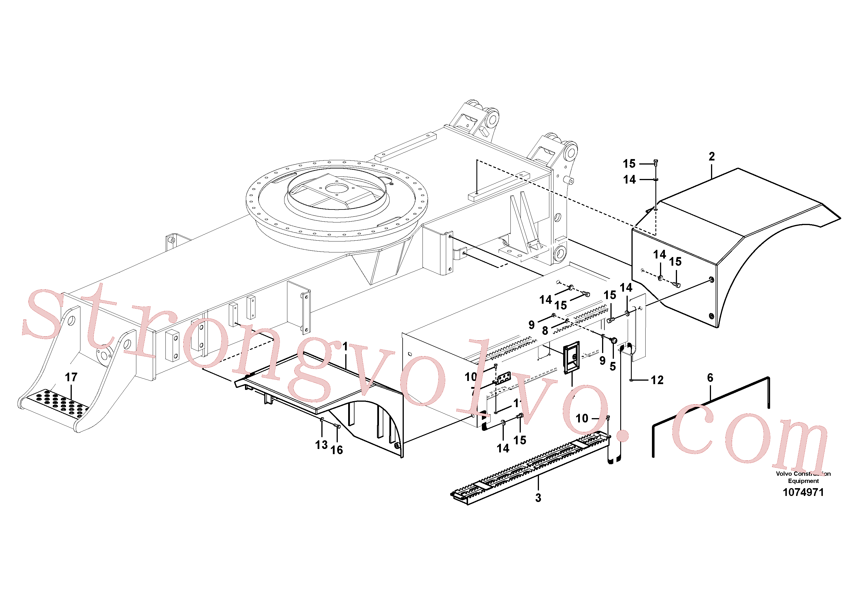 SA9119-11000 Volvo Guarda-lamas(1074971 Montagem)