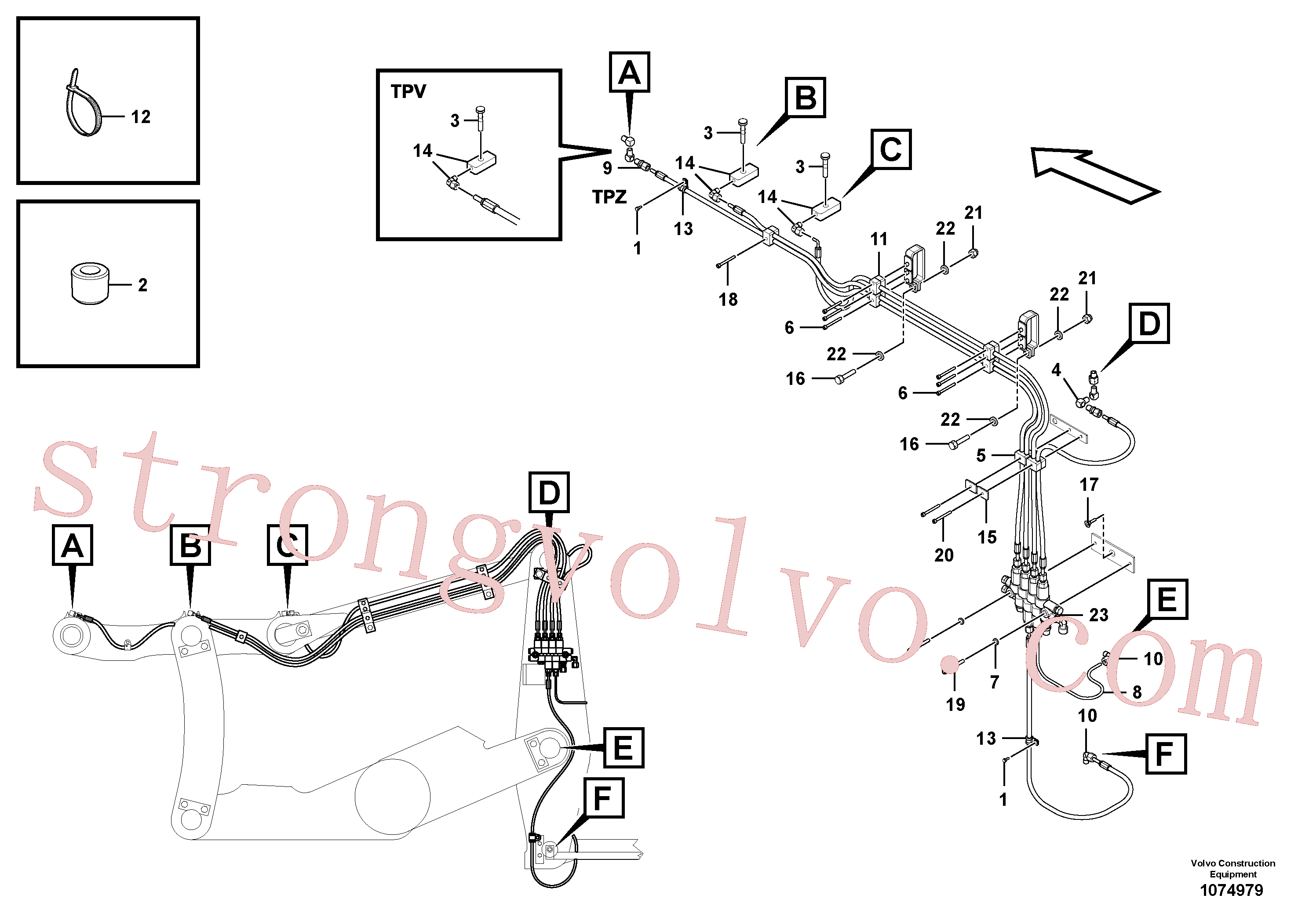 VOE969762 Volvo Lubrificação central com acessórios - B2(1074979 Montagem)