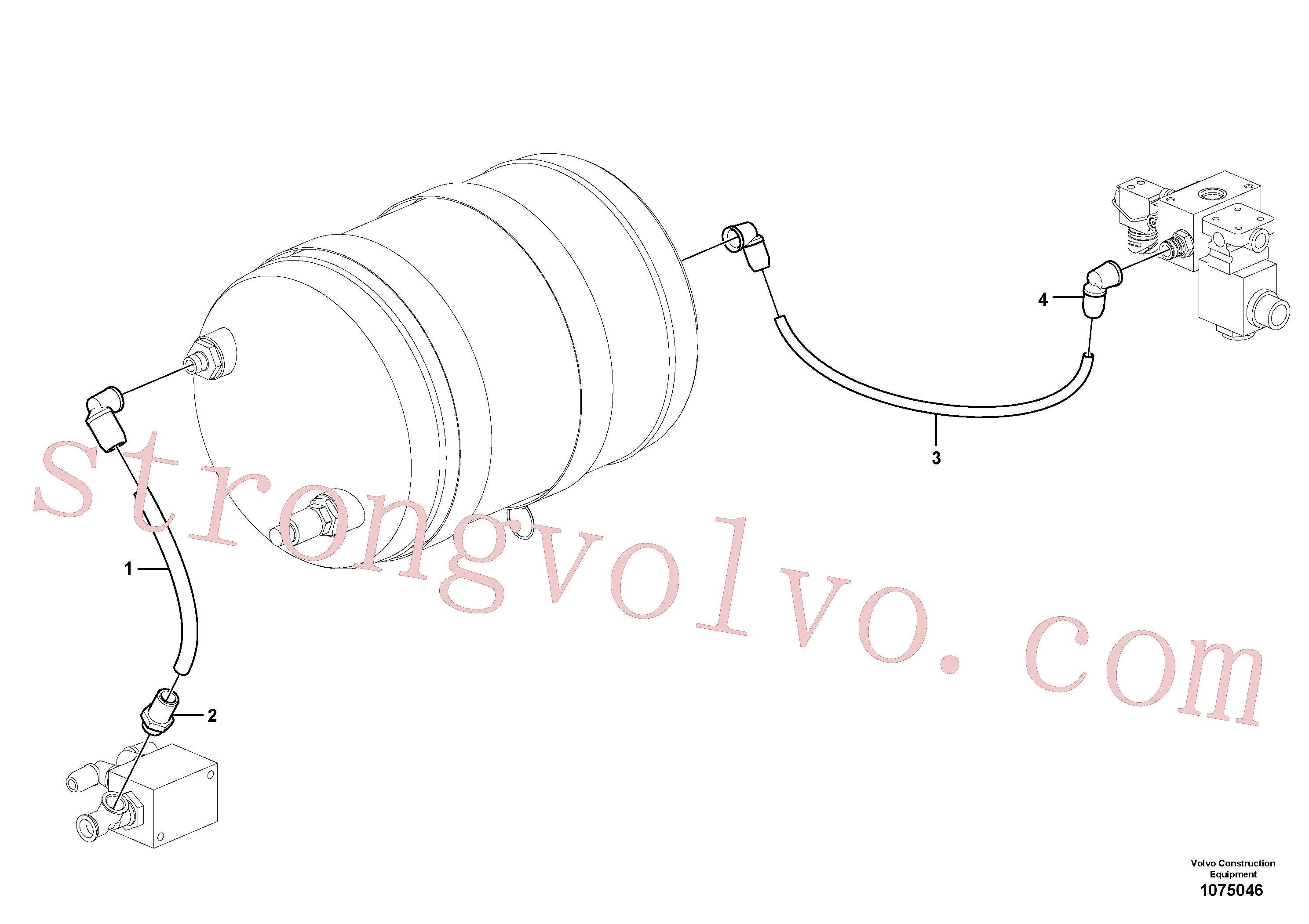 VOE980832 Tubo Volvo escavadeira