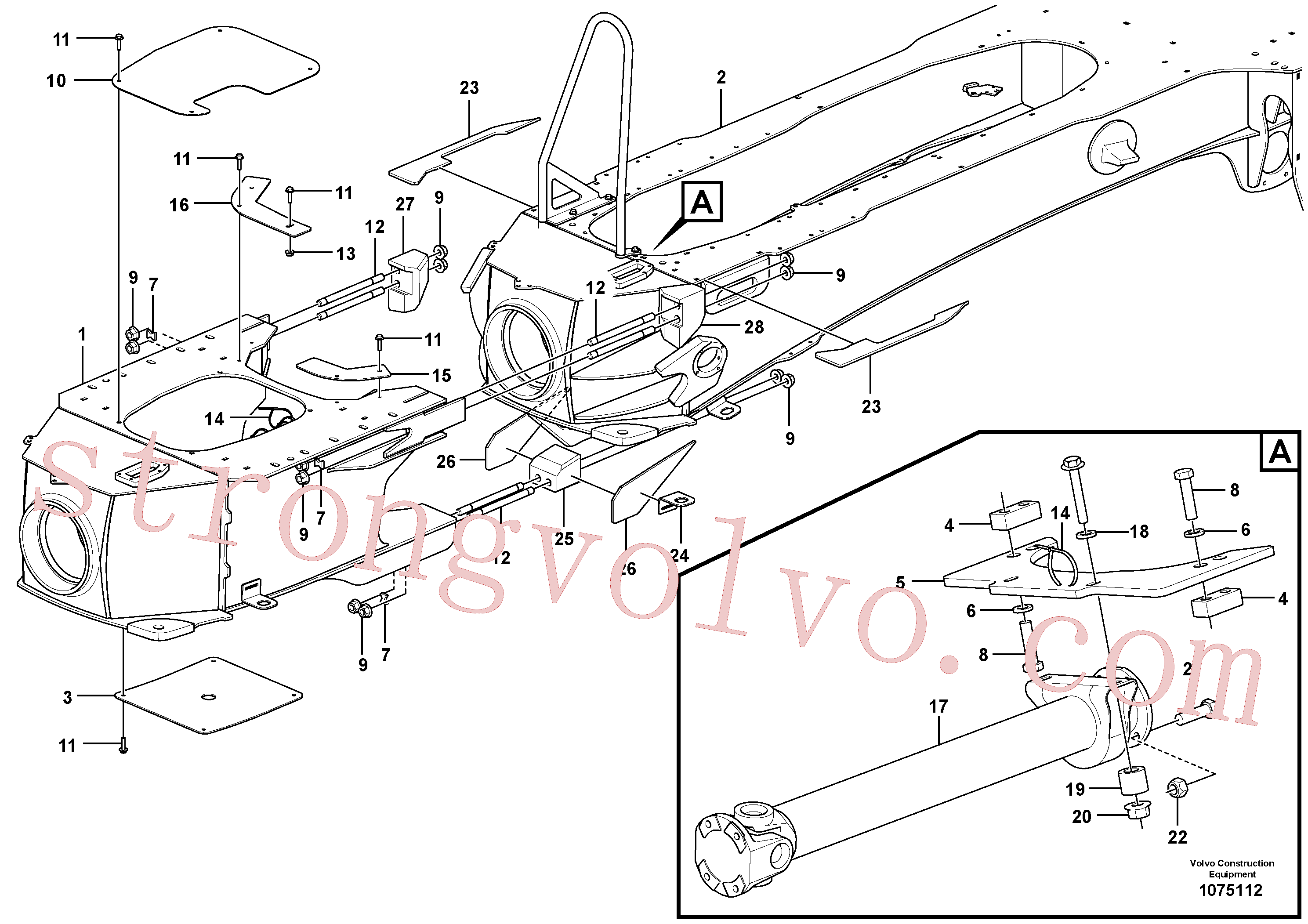 VOE11707097 Volvo Prolongamento do quadro(1075112 Montagem)