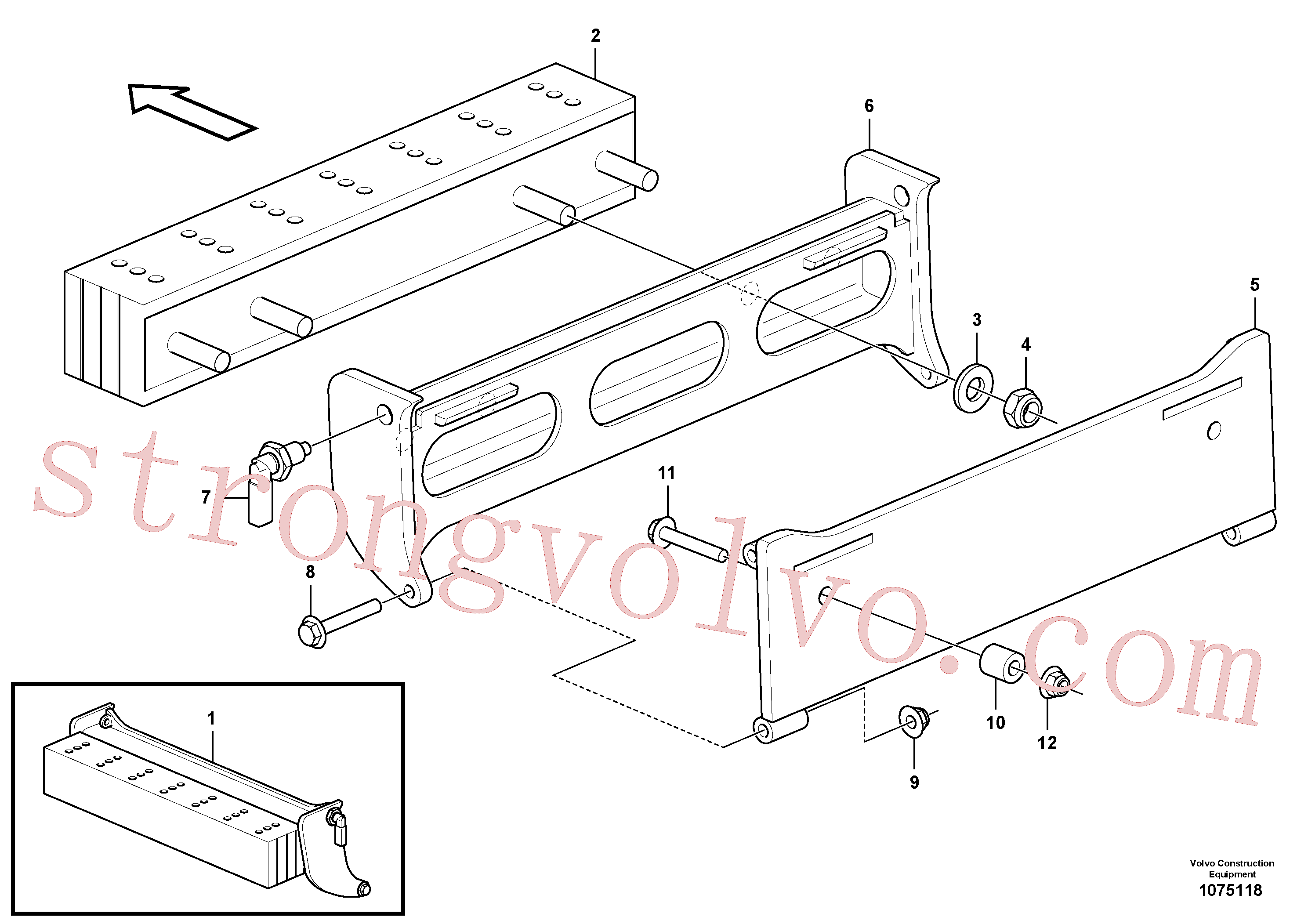 VOE14023233 Volvo Protecção dianteira(1075118 Montagem)