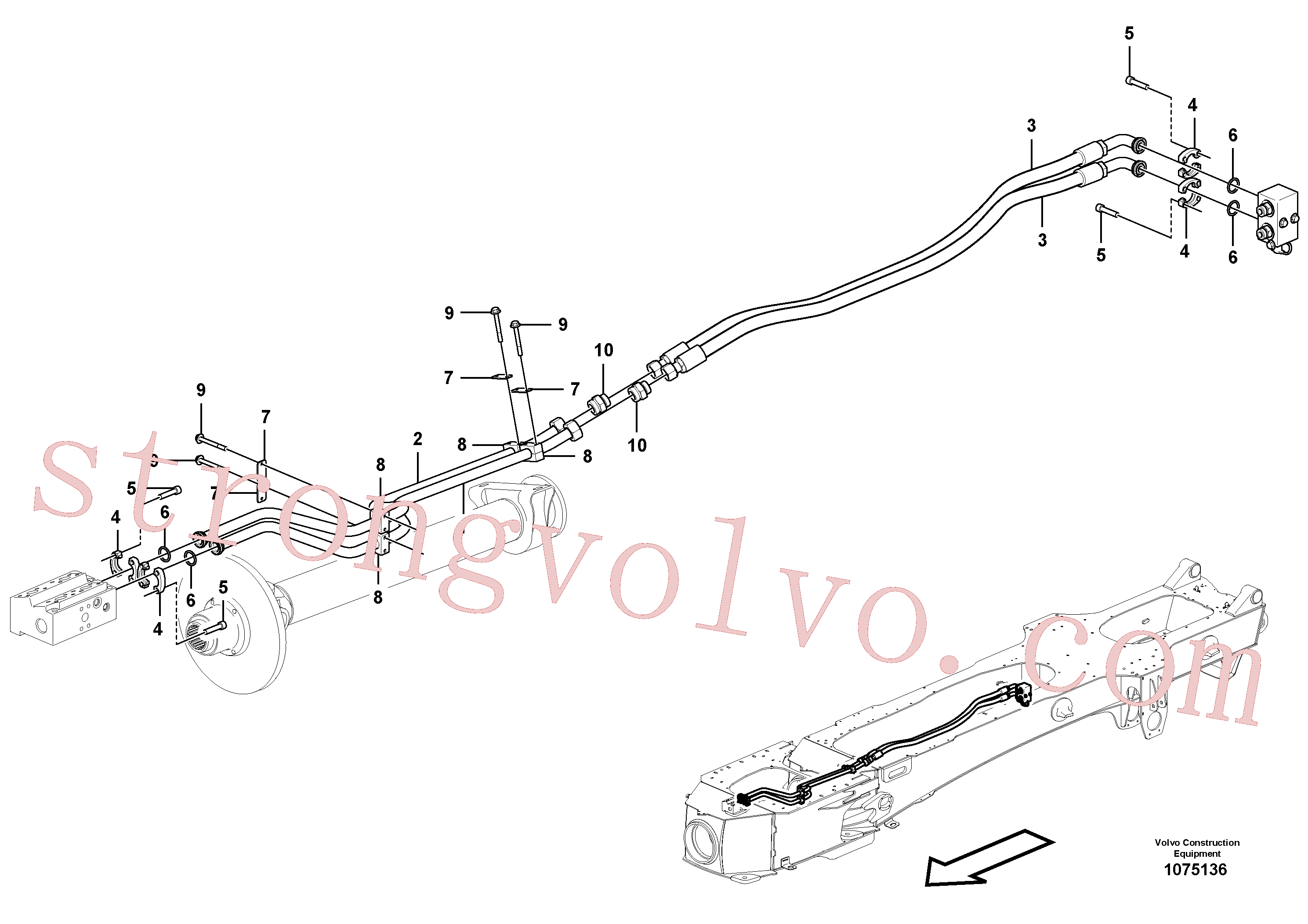 VOE984731 Volvo Sistema de refrigeração dos travões(1075136 Montagem)