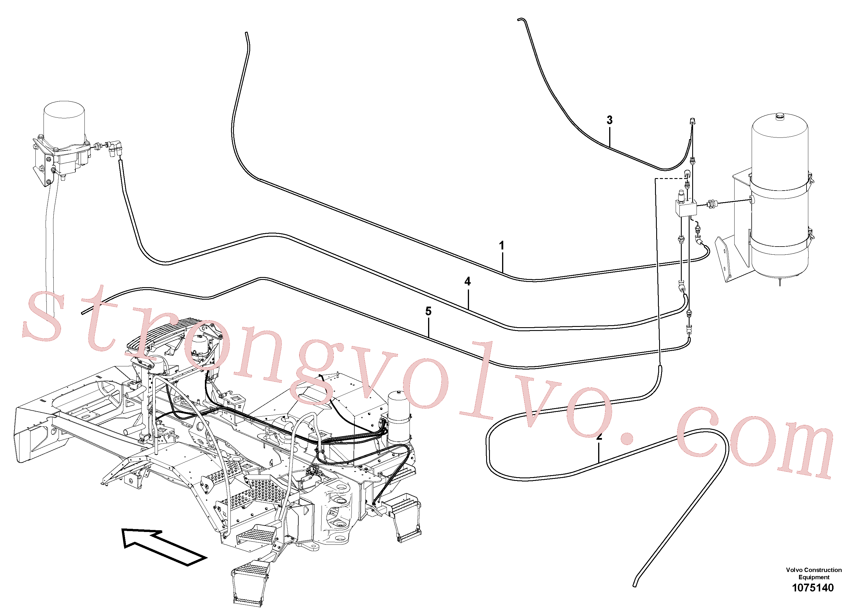 VOE980833 Volvo Linhas de alimentação(1075140 Montagem)
