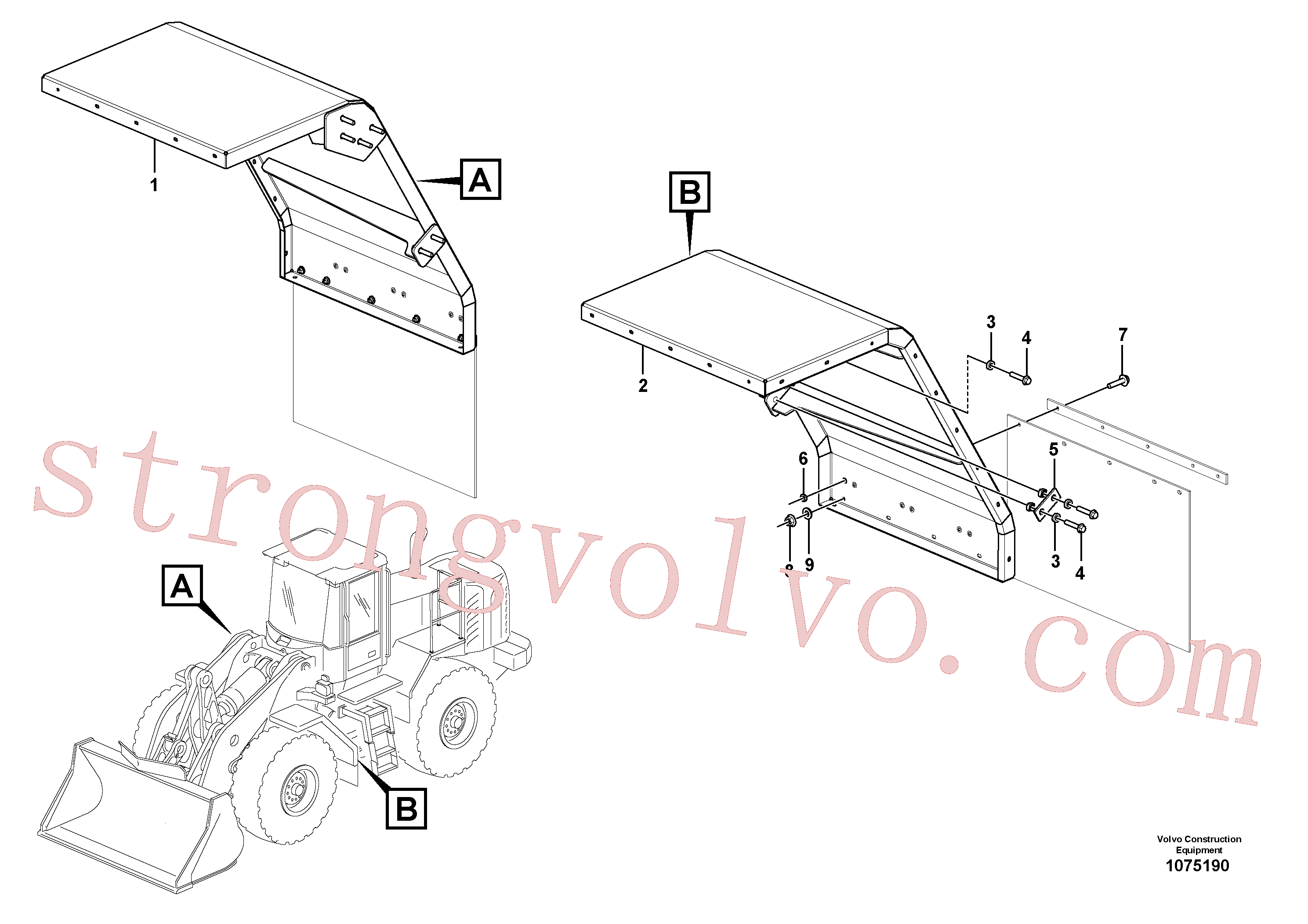 VOE60113112 Volvo Guarda-lamas, dianteiro(1075190 Montagem)