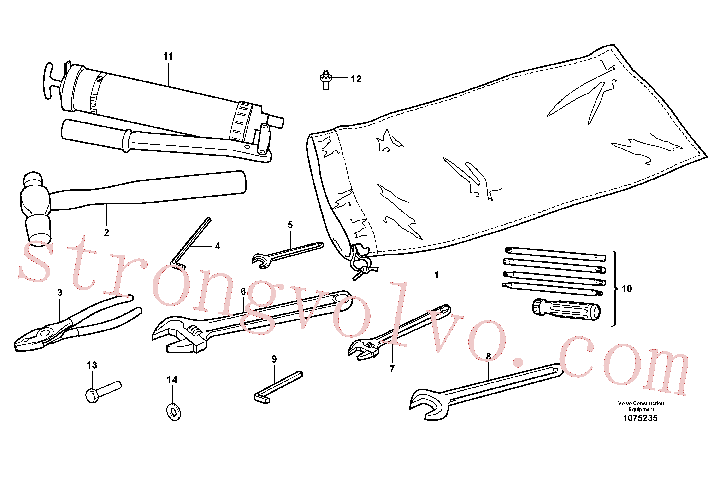 VOE14013338 Chave Inscreva-se para Volvo Acessórios para escavadeira