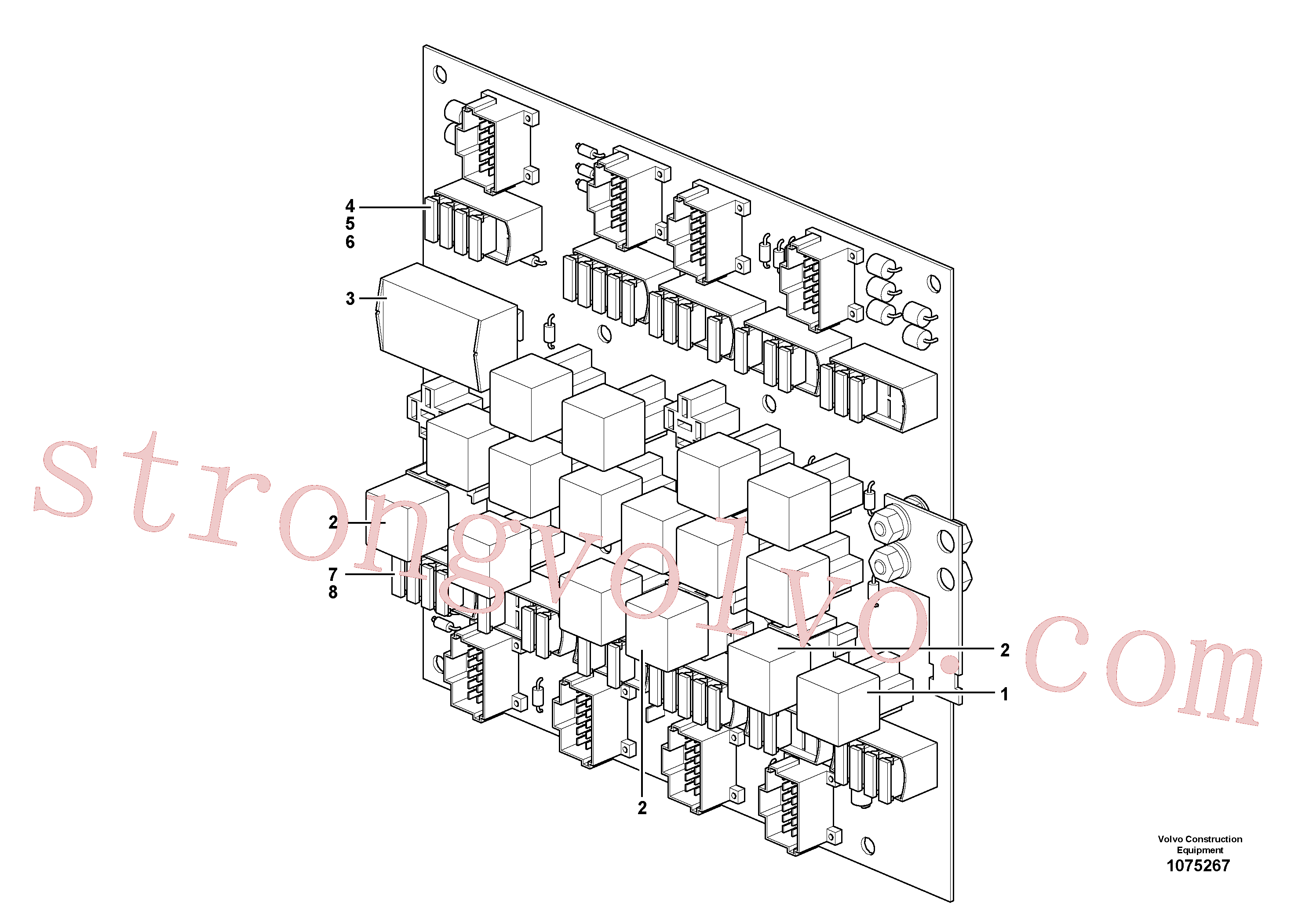 VOE21244698 Volvo Quadro de circuitos(1075267 Montagem)