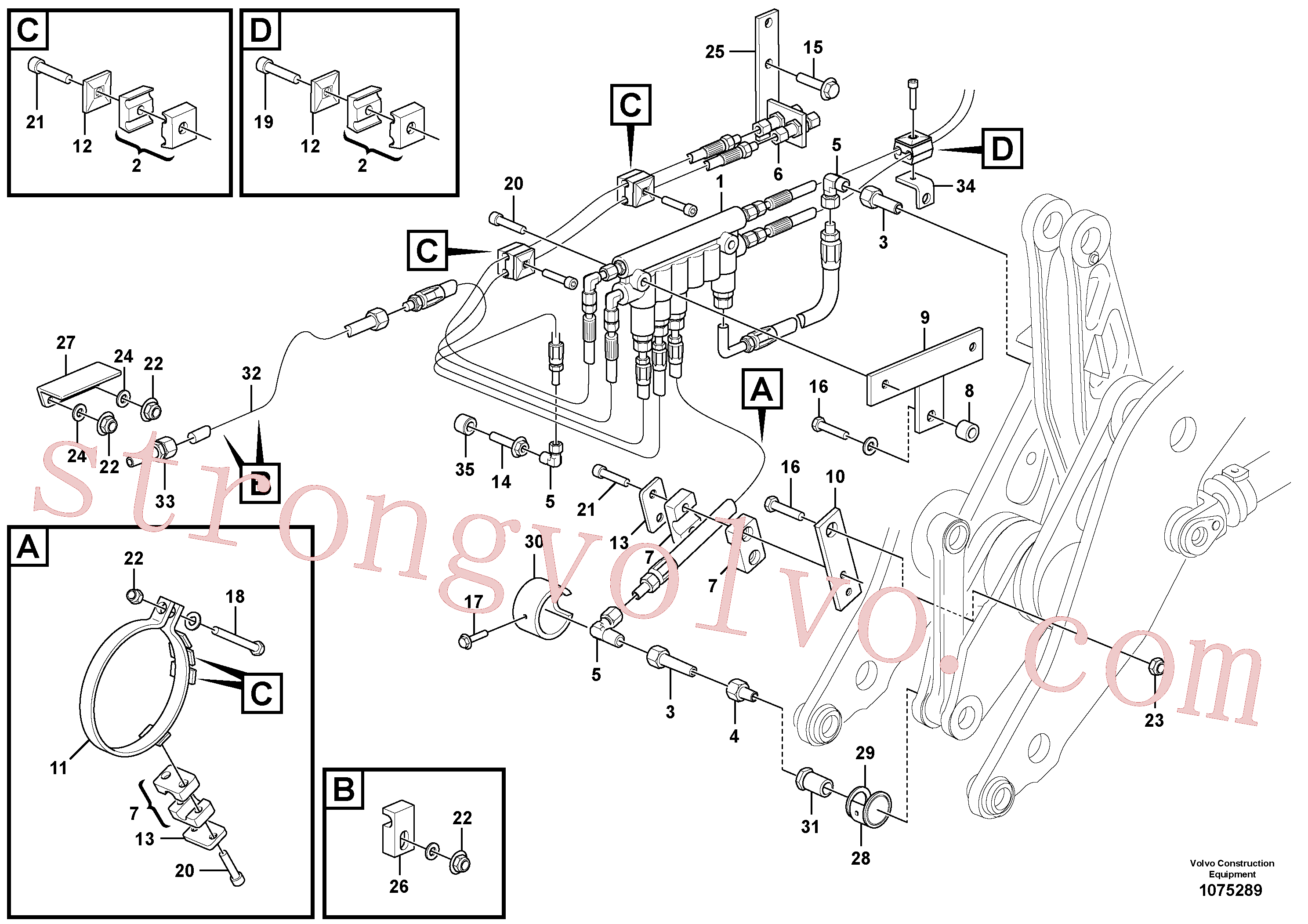 VOE16868977 Bloco de distribuição Volvo escavadeira