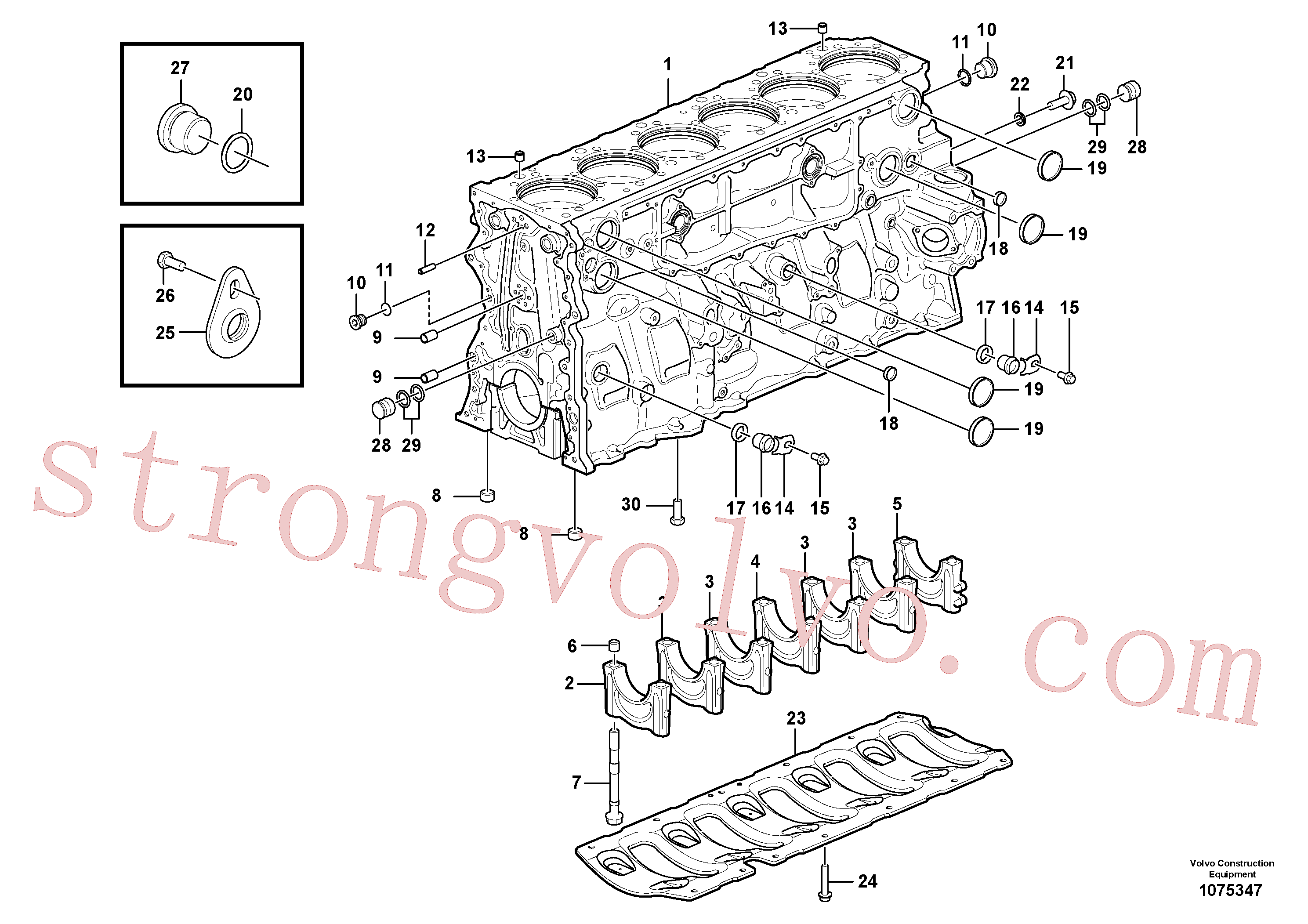 VOE994445 Volvo Bloco do motor(1075347 Montagem)