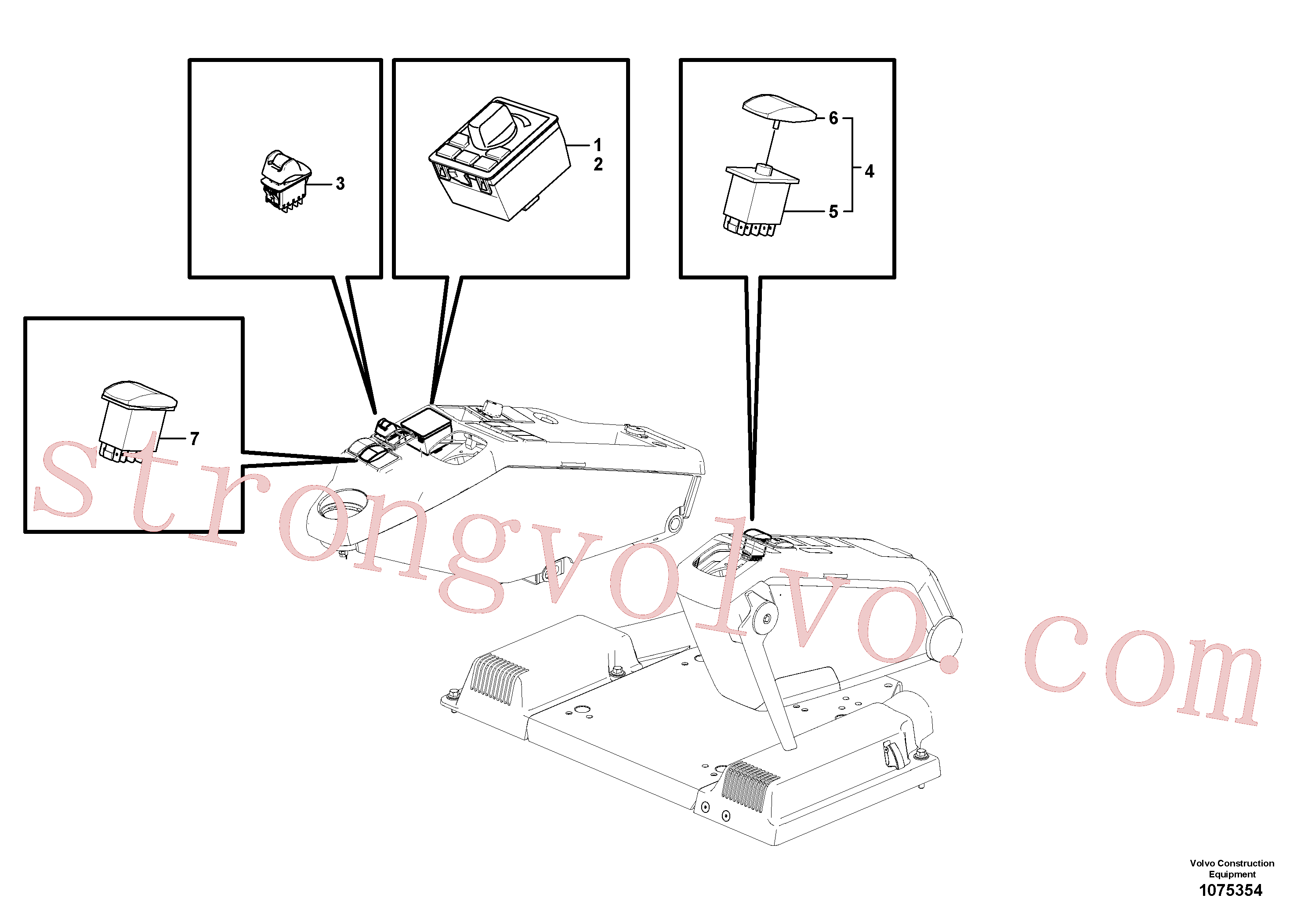 VOE14645422 Volvo Interruptor(1075354 Montagem)