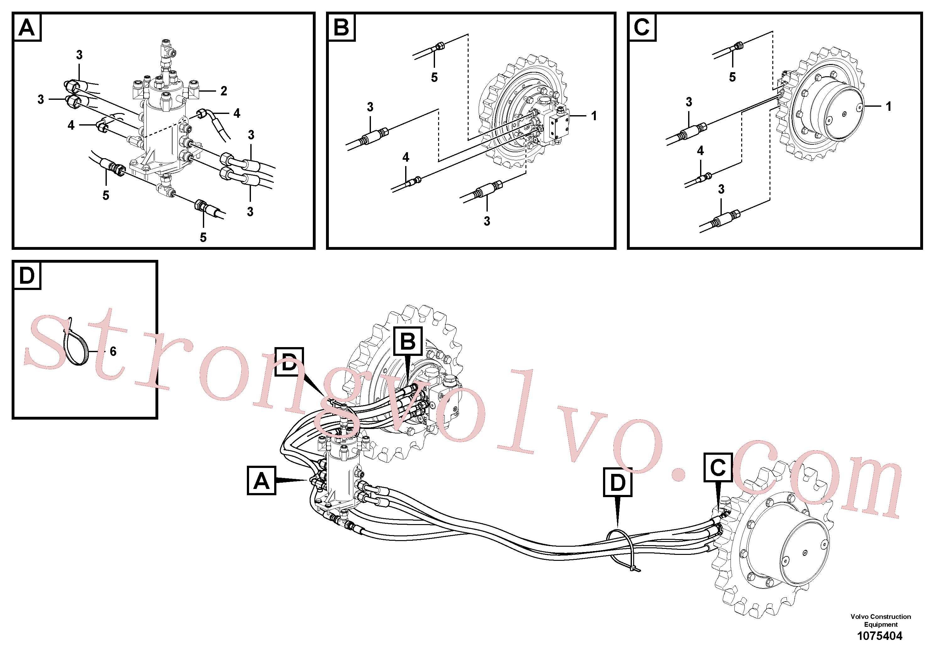 VOE15680068 Motor hidráulico Volvo escavadeira