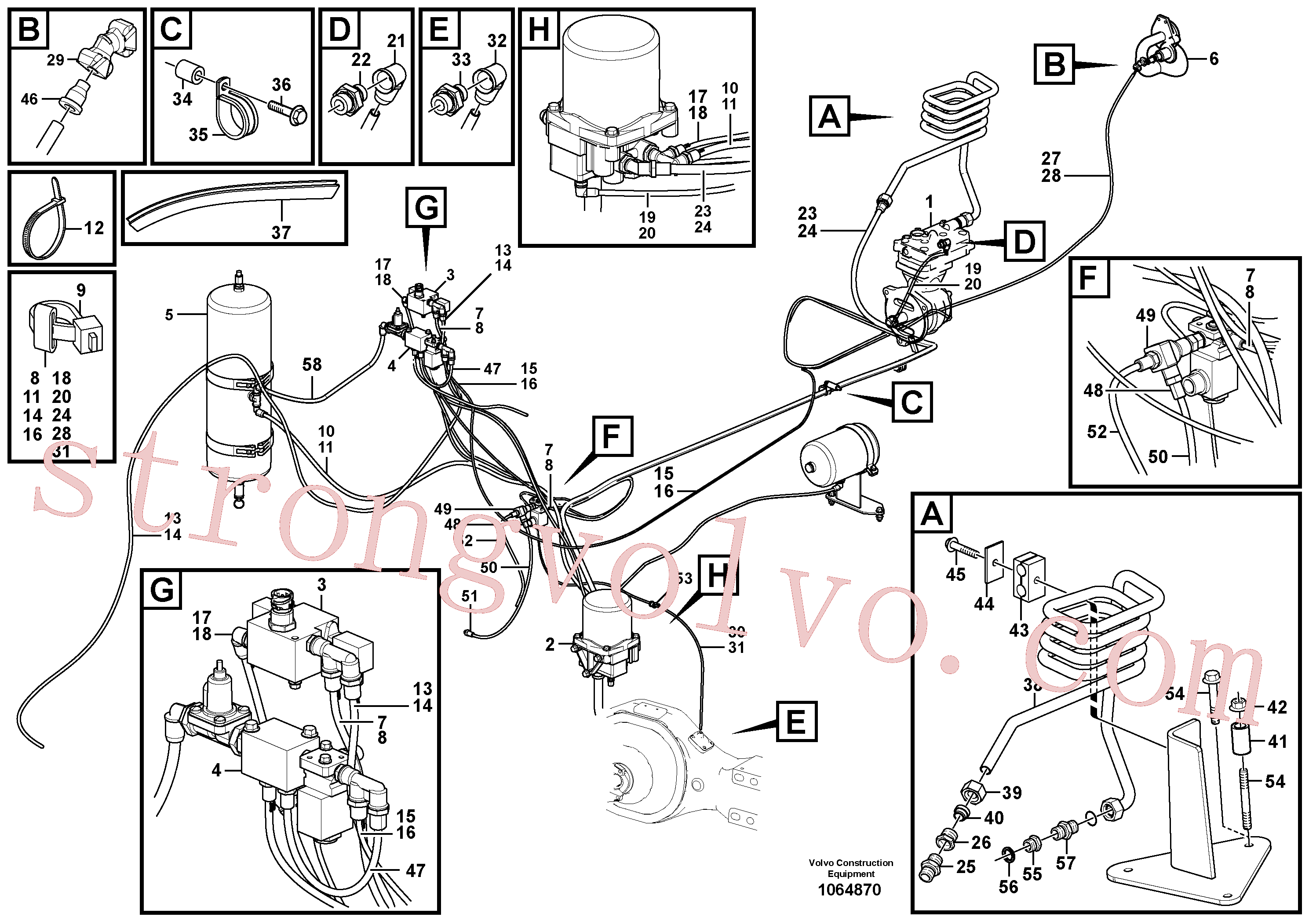 VOE11306599 Volvo Linhas de alimentação(1075417 Montagem)