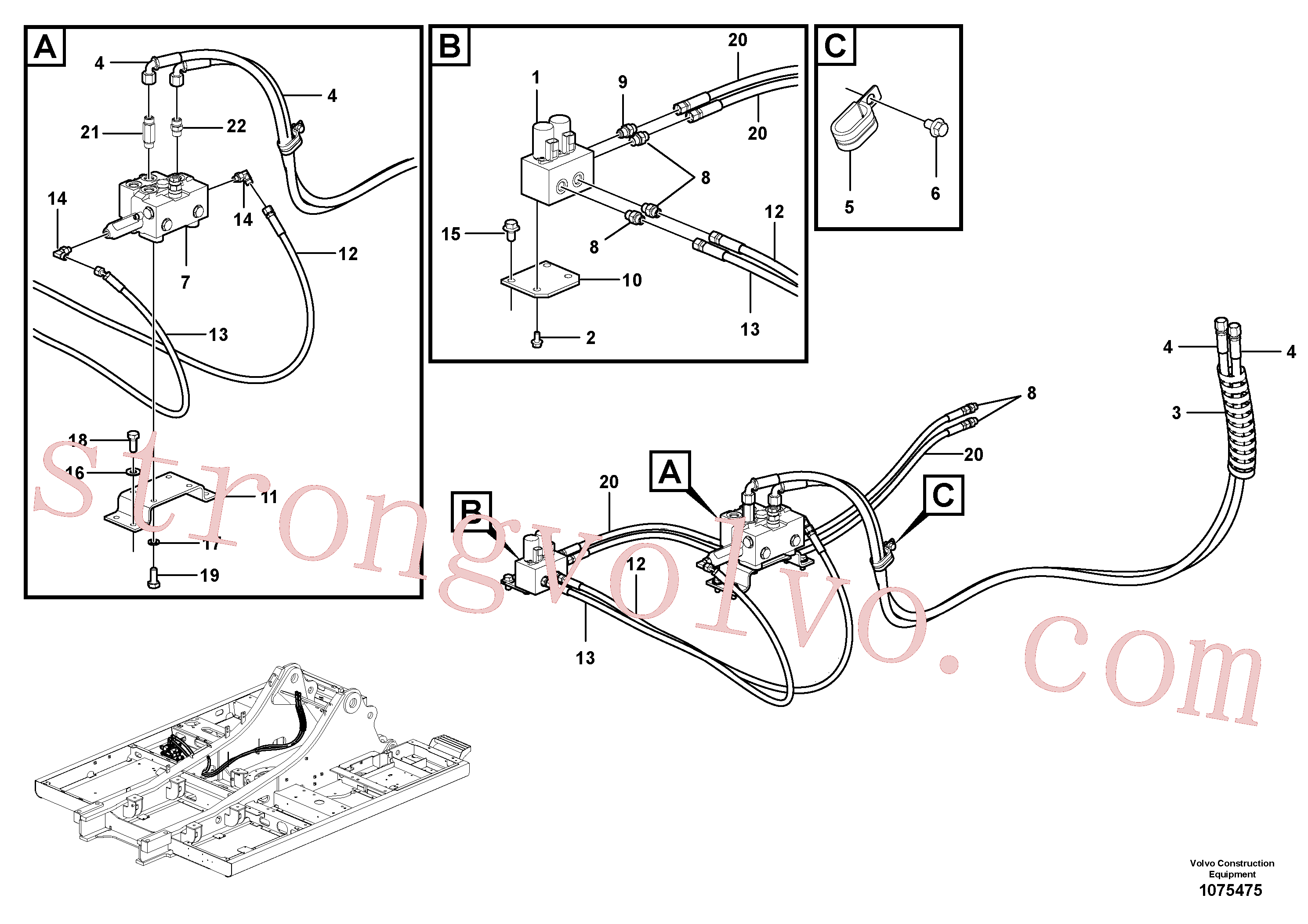 VOE14544006 Válvula controle Volvo escavadeira
