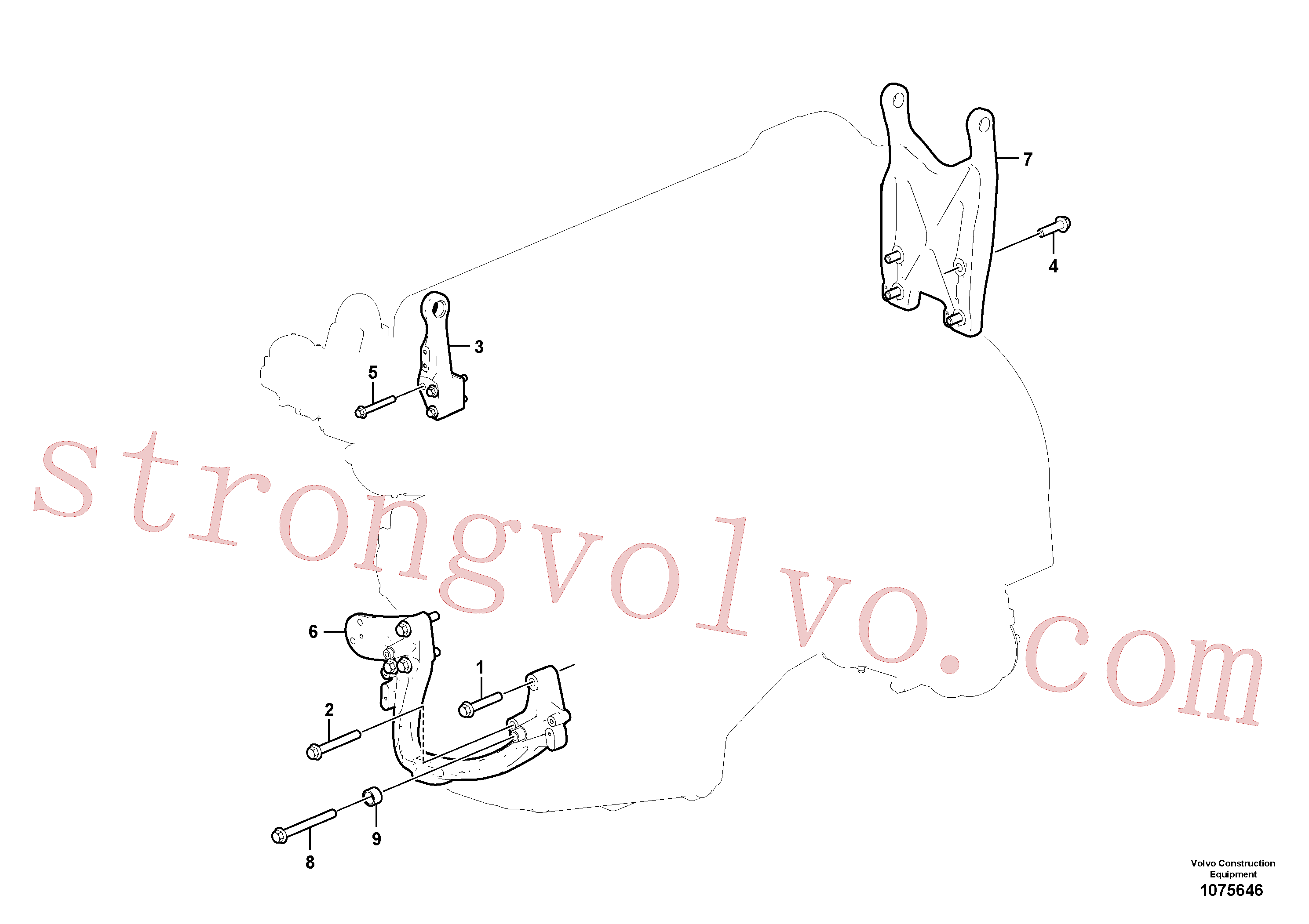 VOE975130 Volvo Suporte do motor(1075646 Montagem)