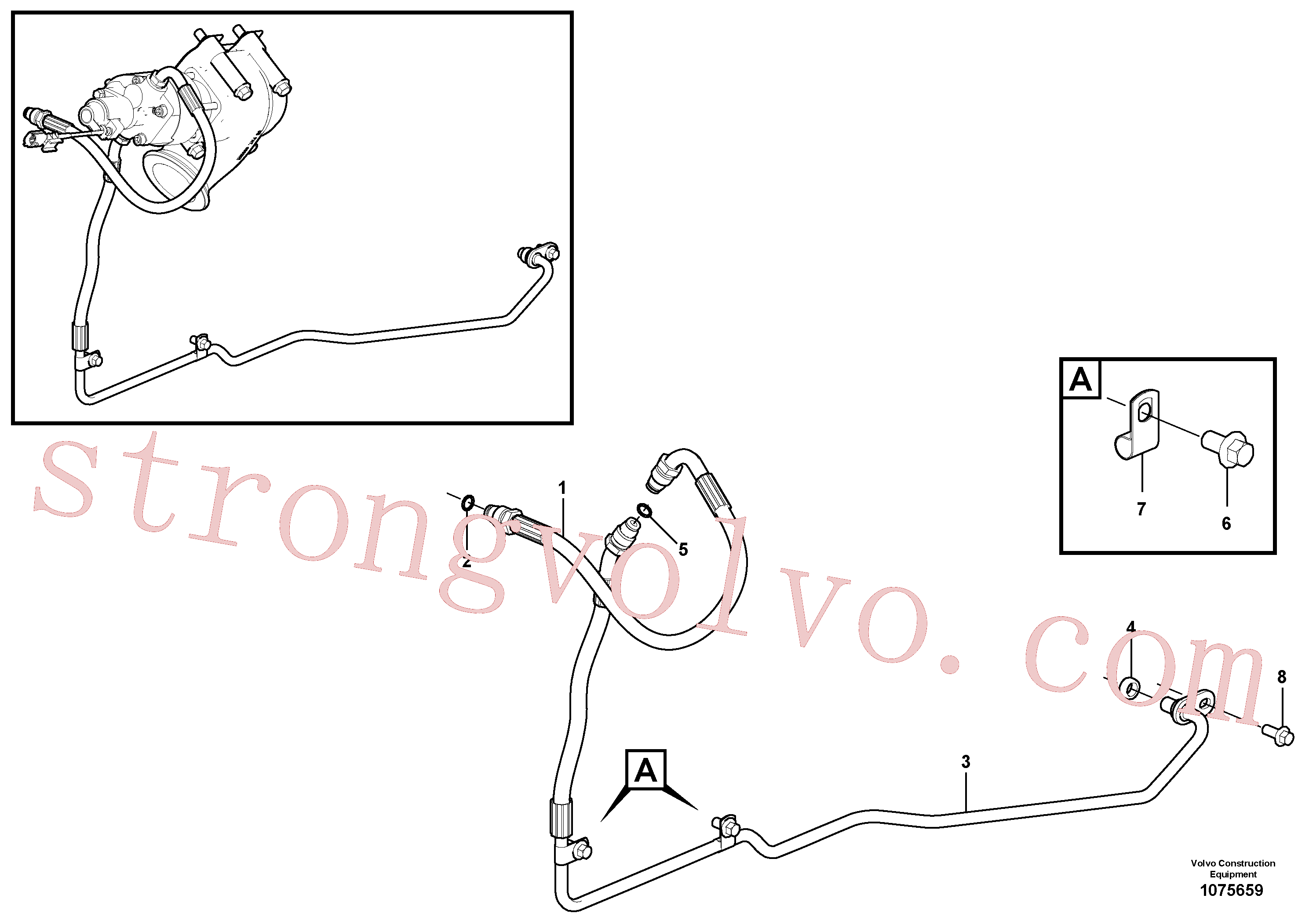 VOE7018387 Volvo Sistema de lubrificação, válvula EGR(1075659 Montagem)