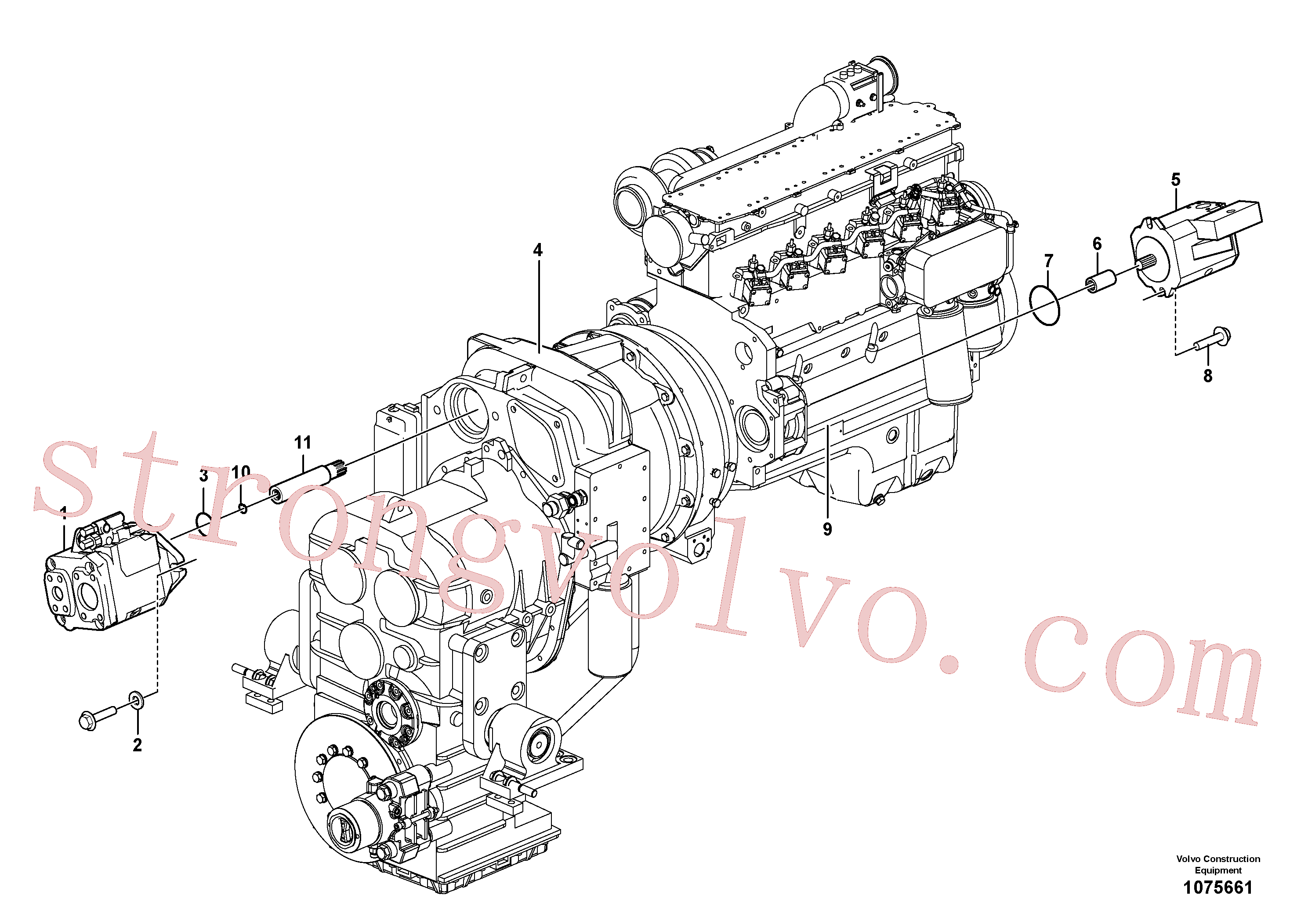 VOE11144861 Volvo Bomba hidráulica com acessórios(1075661 Montagem)