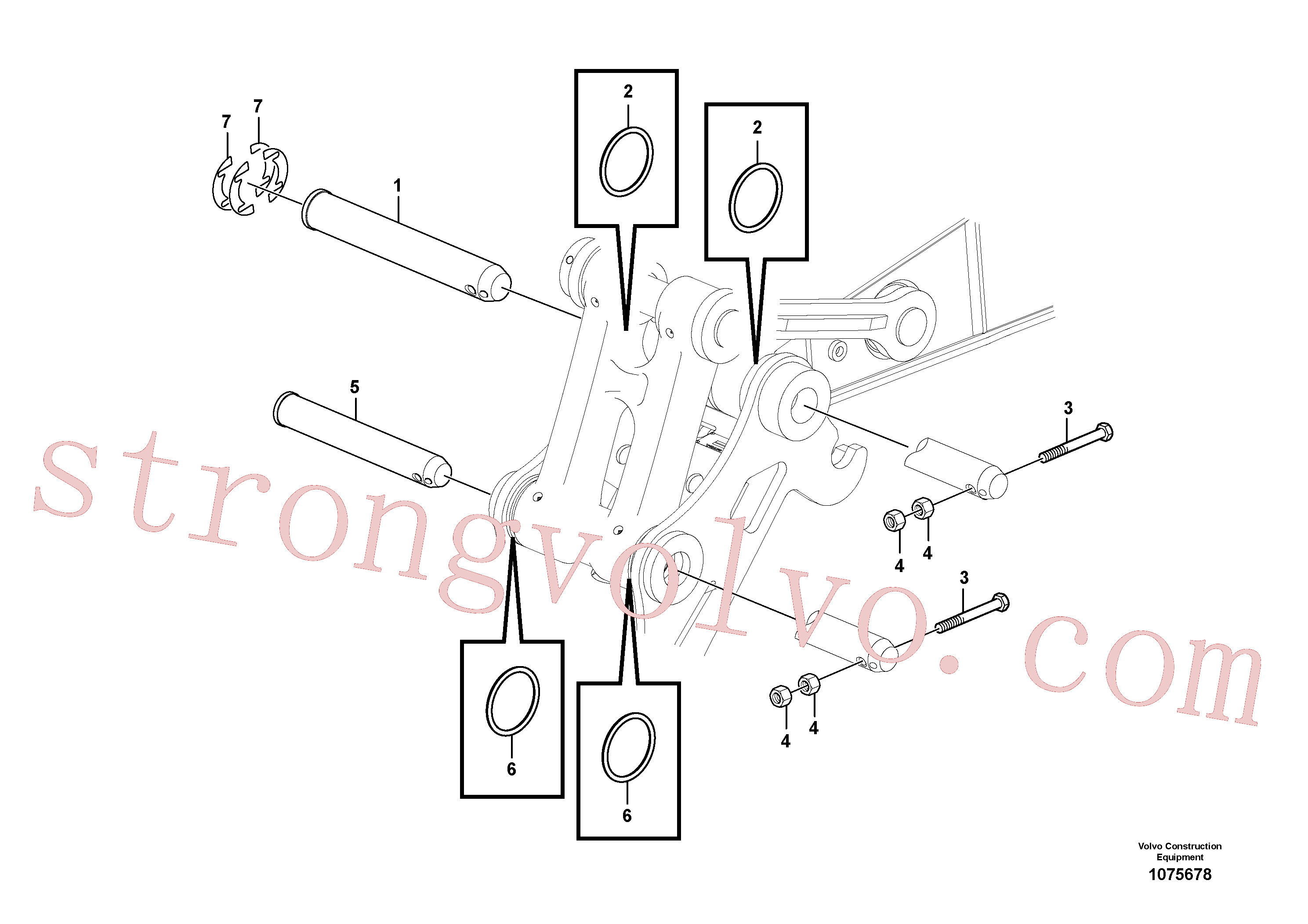 VOE14650979 Volvo Cavilhas para suporte de montagem(1075678 Montagem)