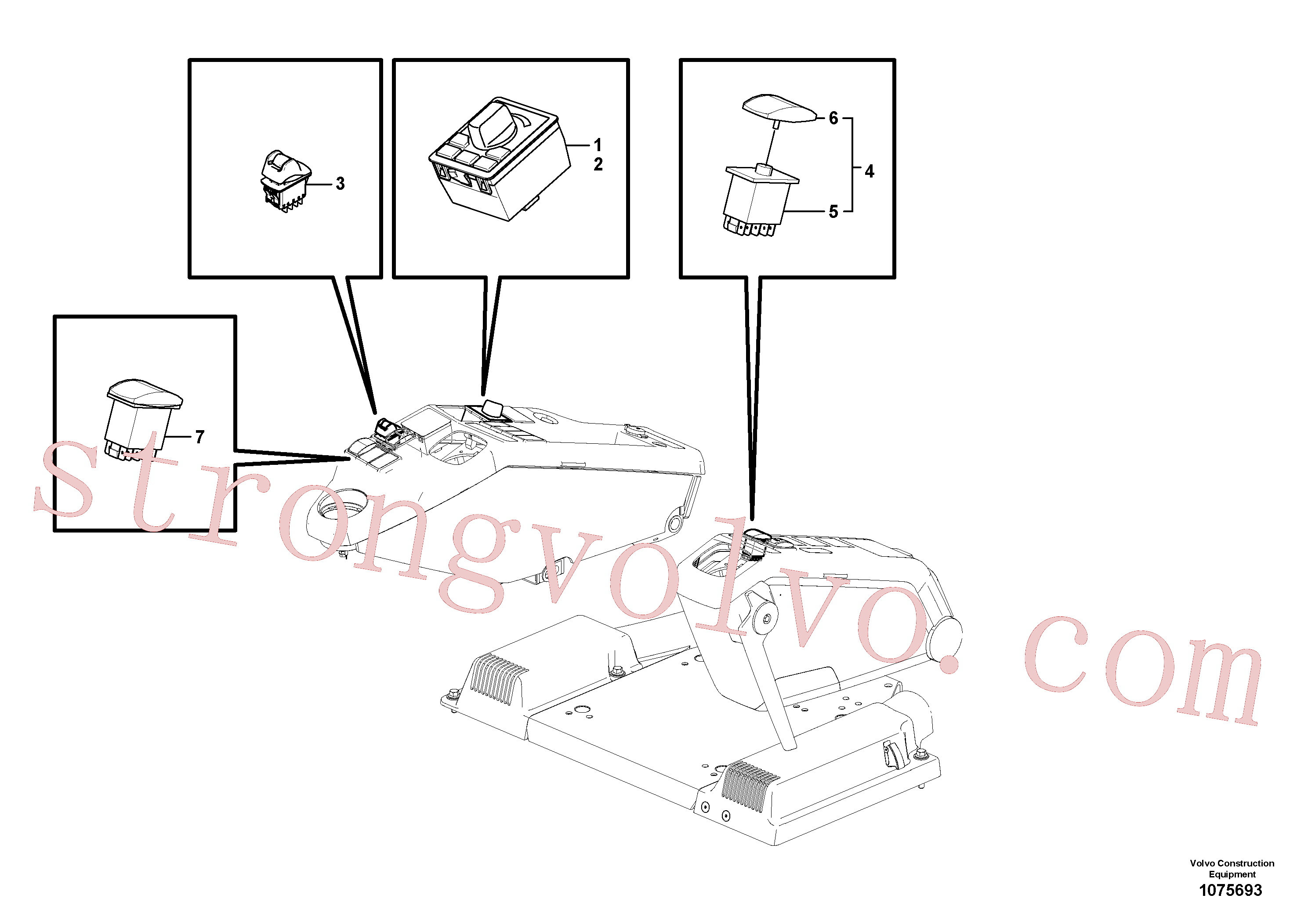 VOE14645422 Interruptor Volvo escavadeira