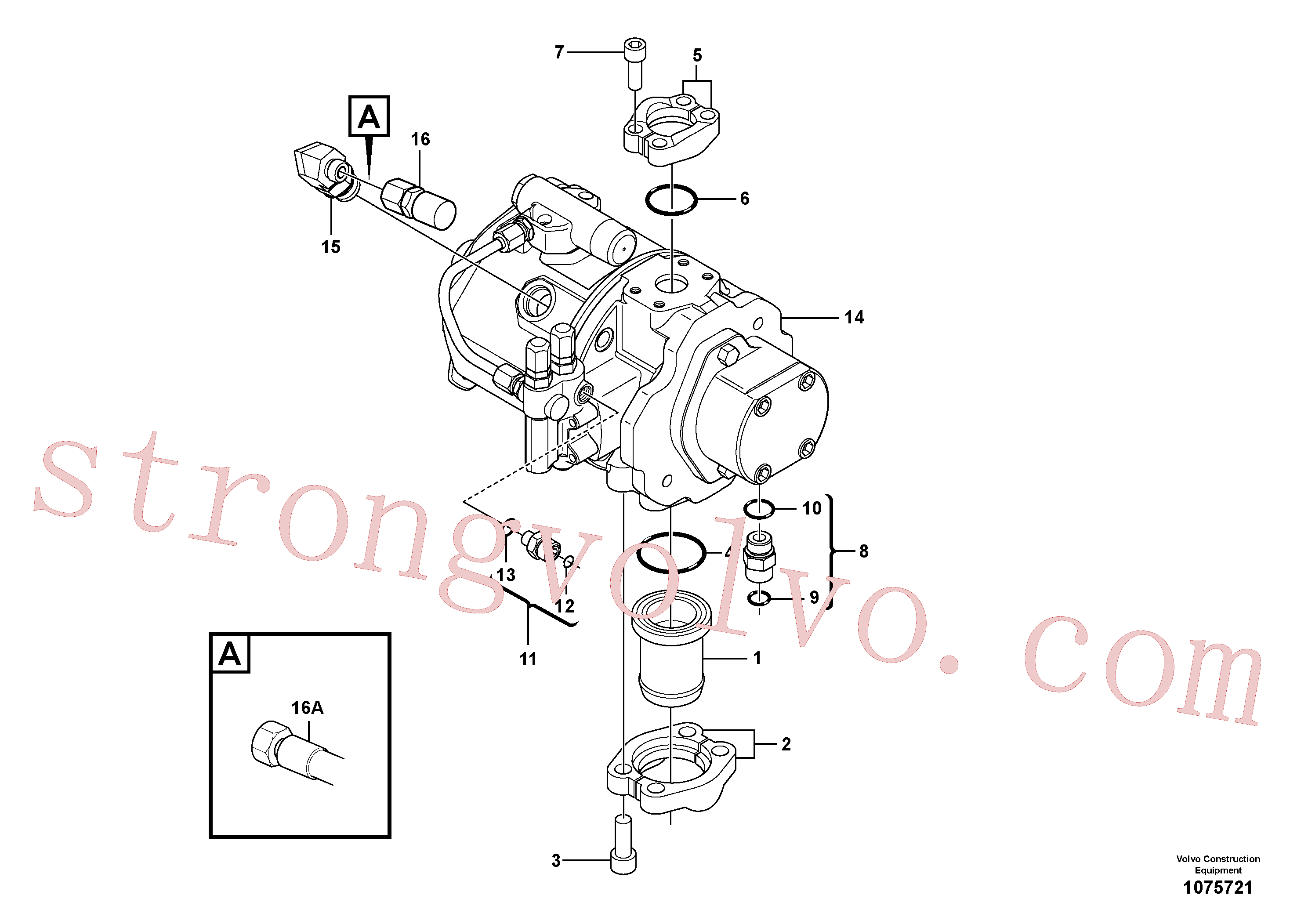 VOE936781 Volvo Instalação da bomba(1075721 Montagem)