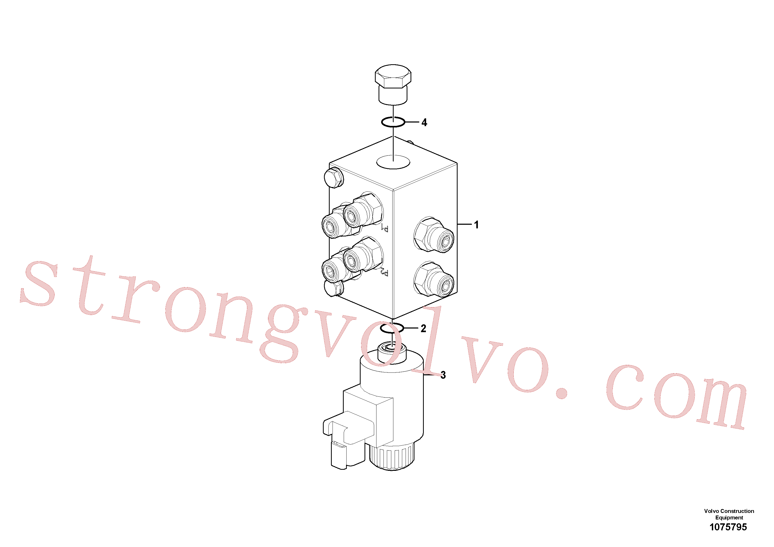 VOE17318103 Volvo Válvula hidráulica(1075795 Montagem)