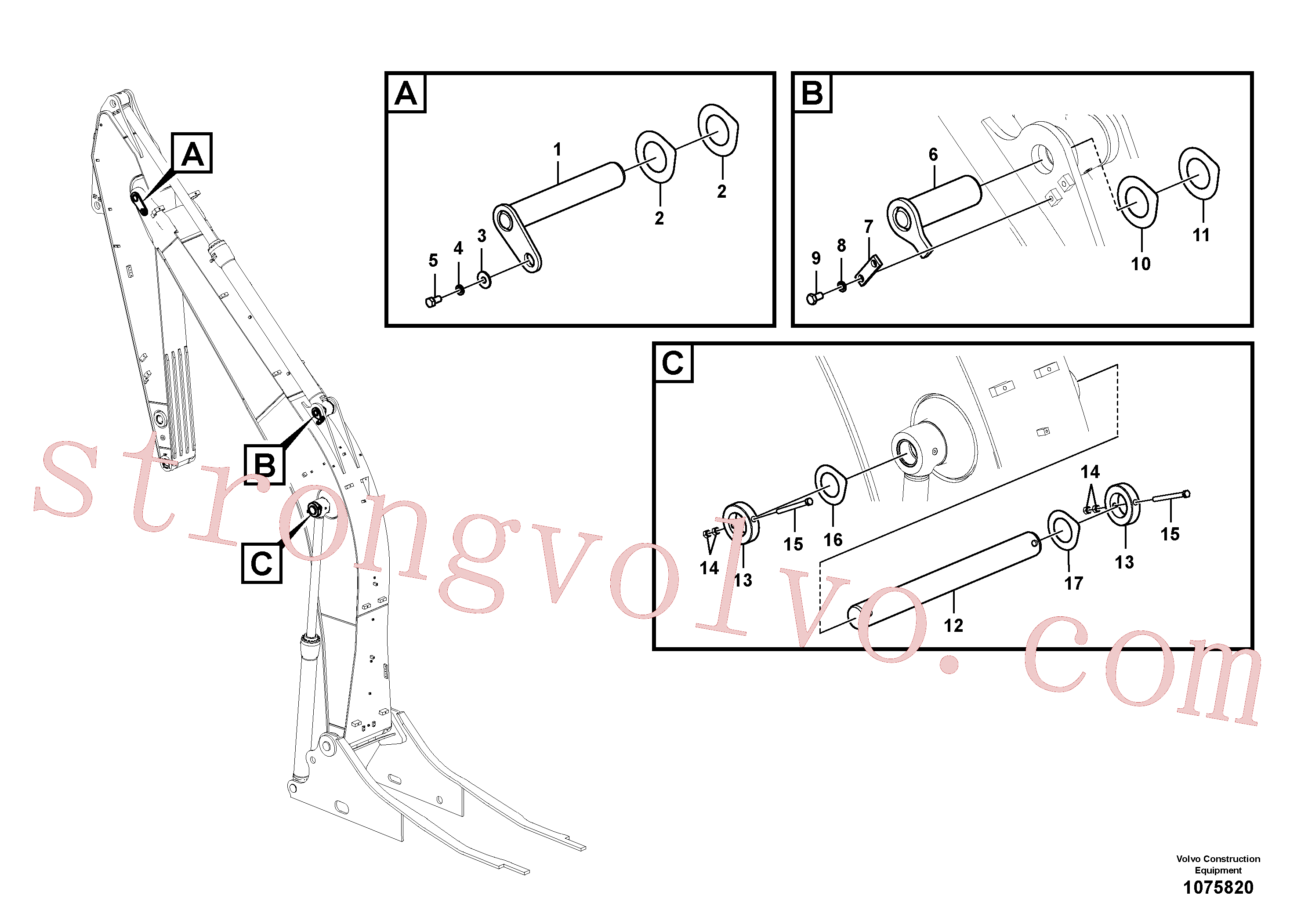 Atacado VOE14571848 Pino Volvo escavadeira