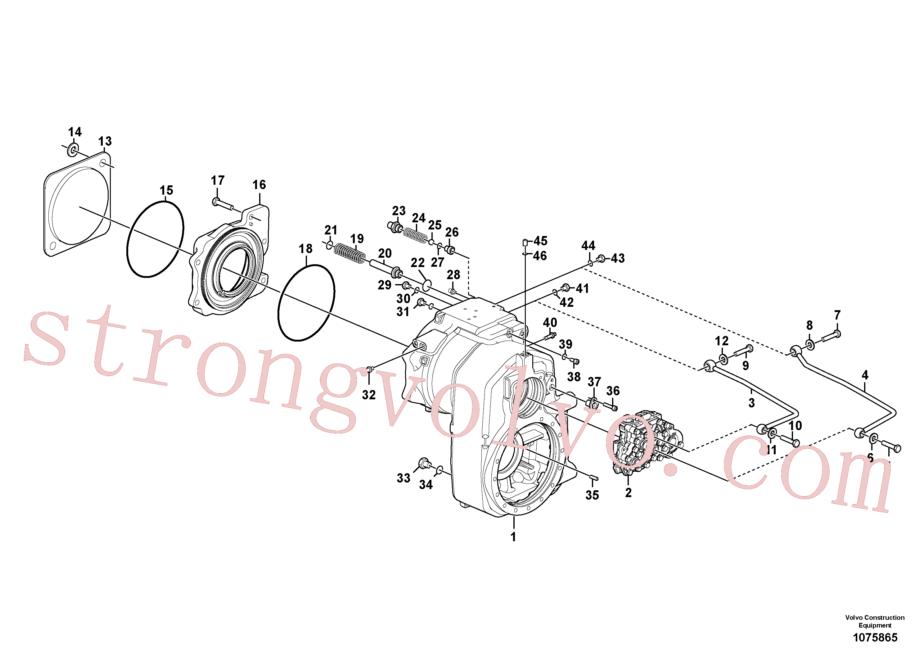SA8220-02620 Volvo Caixa de velocidades de transferência(1075865 Montagem)