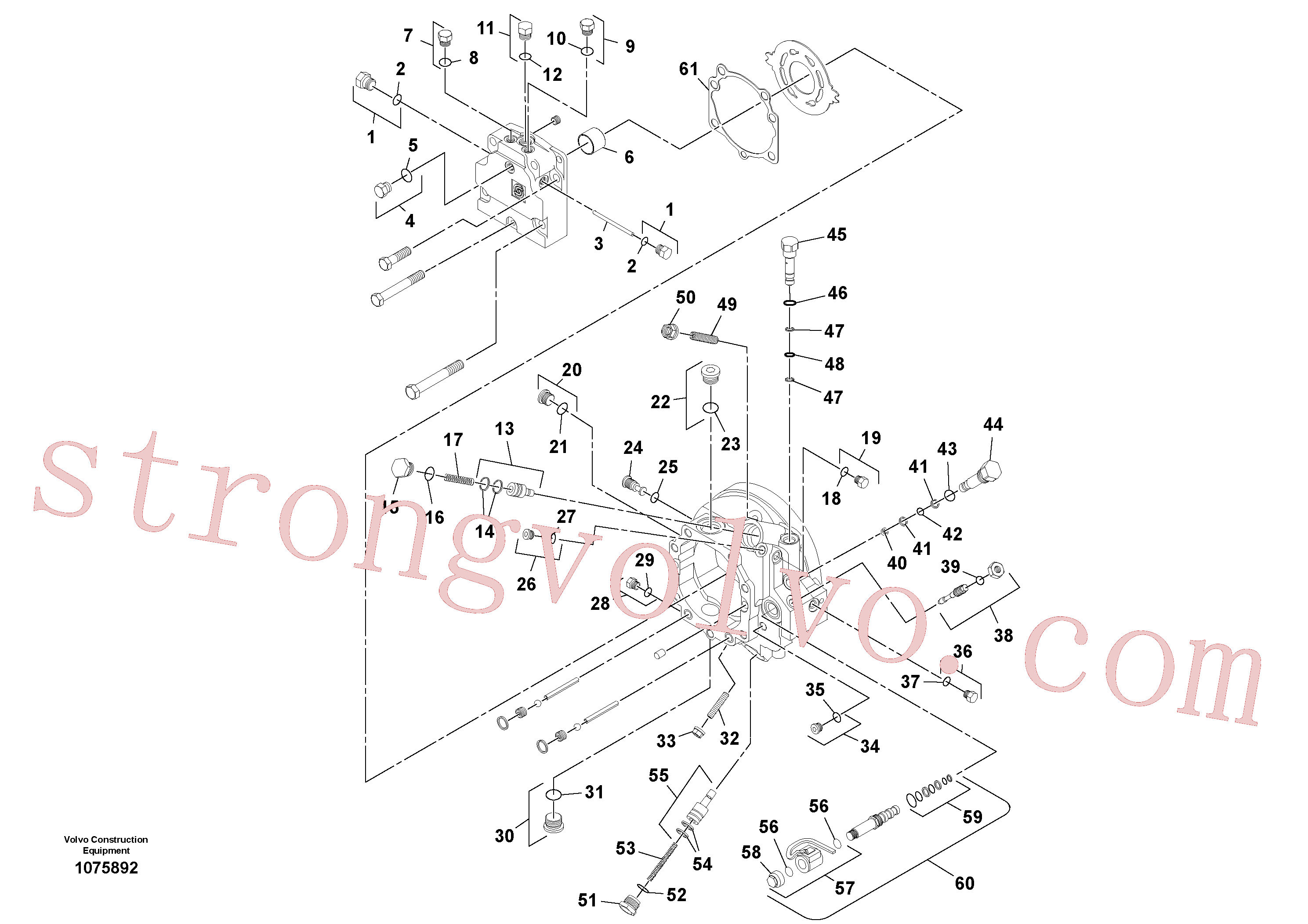 China Made RM59369603 Mancal Volvo Acessórios para escavadeira