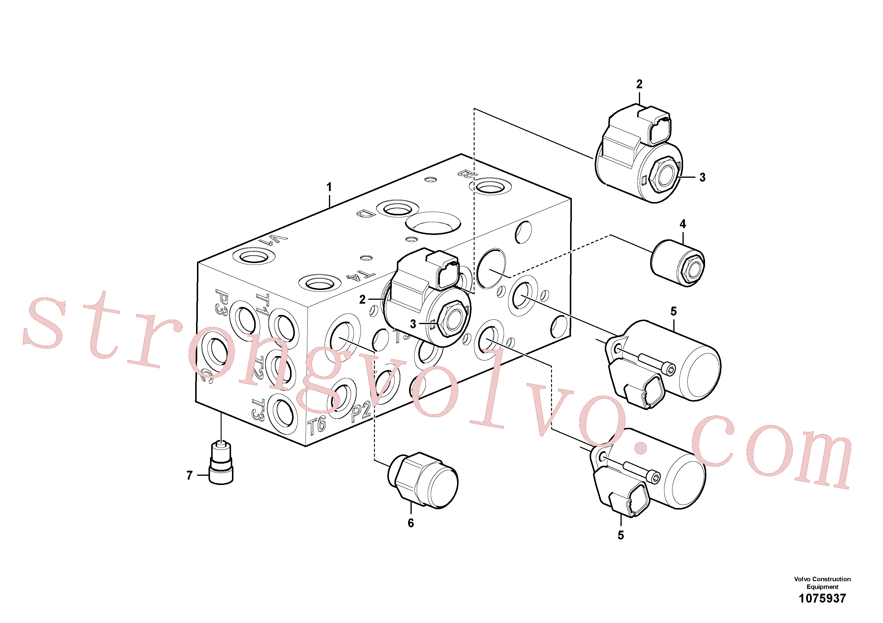 VOE17413498 Volvo Válvula de limitação da pressão(1075937 Montagem)
